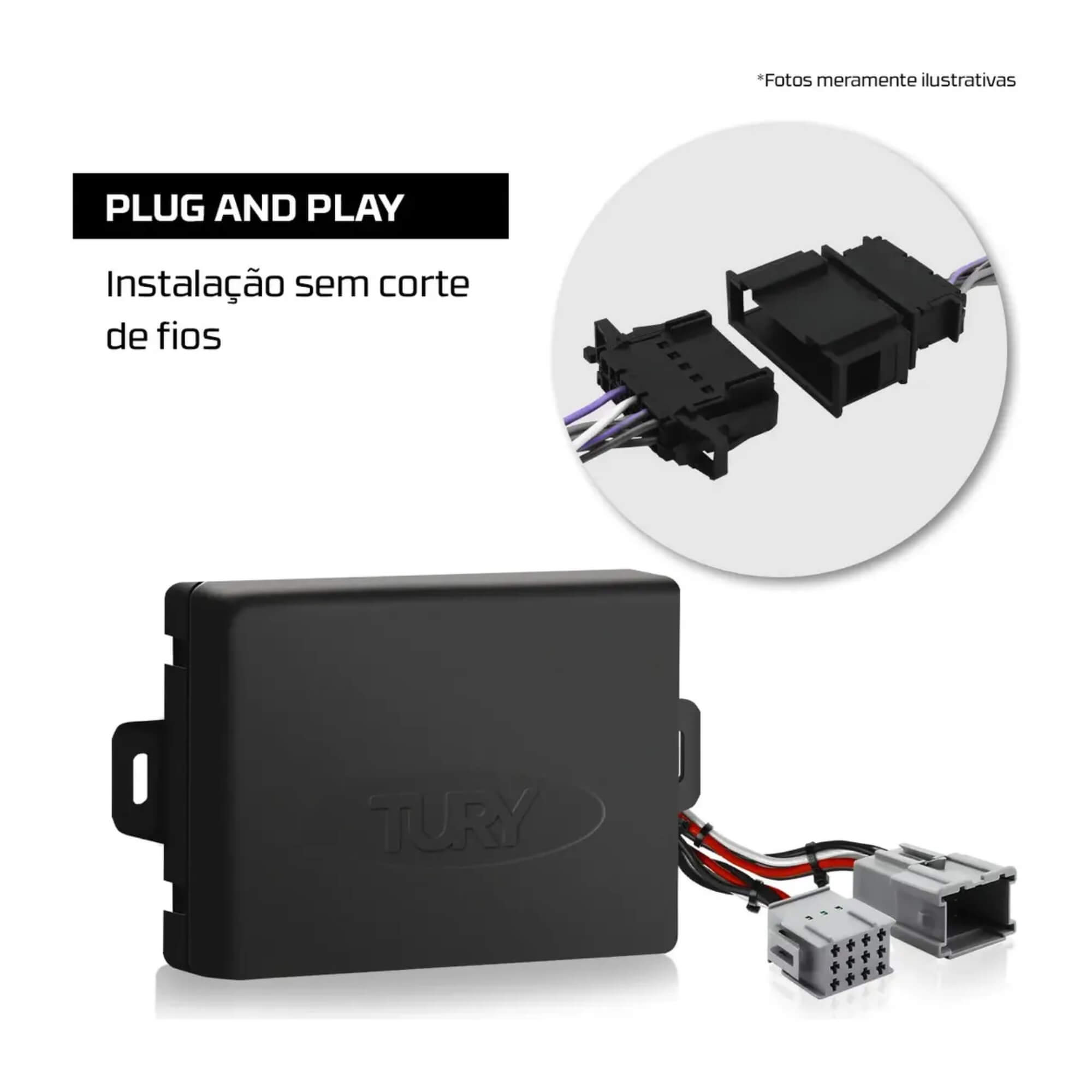 Módulo Automação de Vidros Elétricos compatível c/ Wr-v 2025/2026 Tury - PRO4.78CE