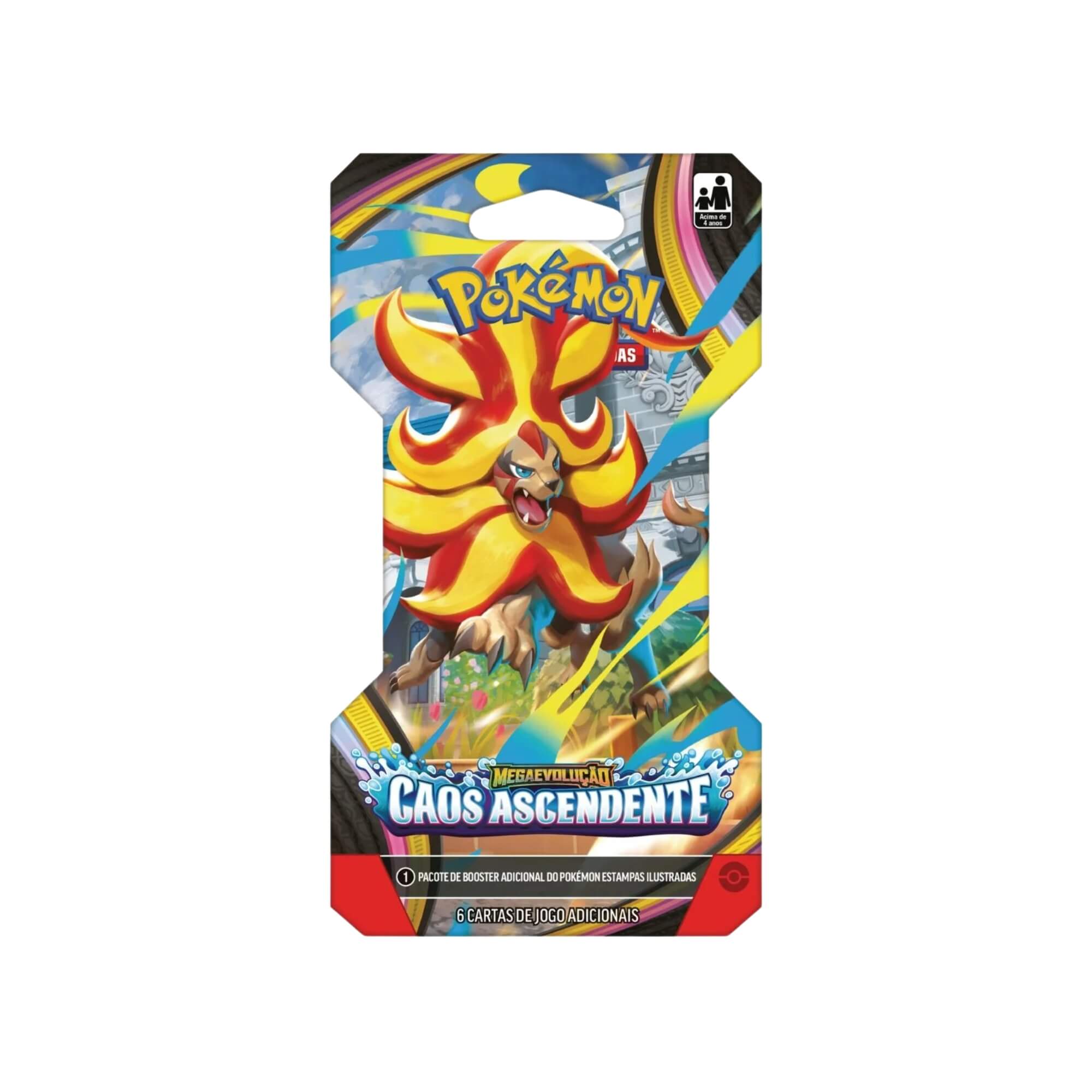 Pokemon Blister Unitário ME04 Caos Ascendente (Caixa com 24 unidades) Copag - 36925