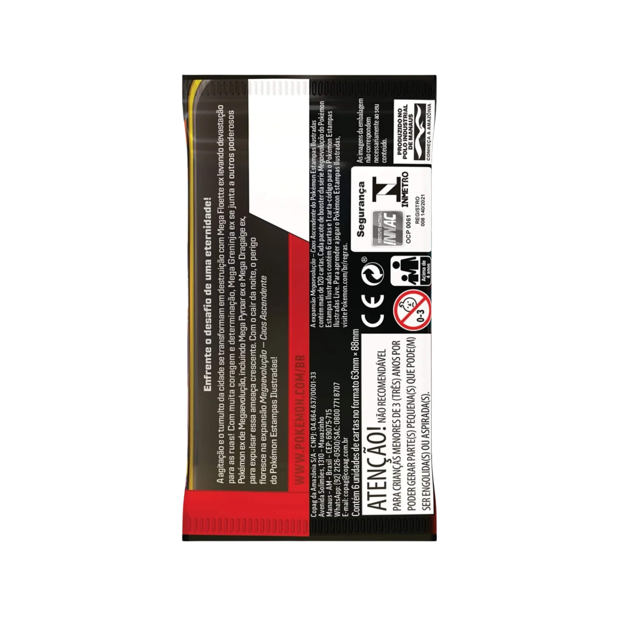 Pokemon Blister Triplo ME04 Caos Ascendente - Charmeleon Copag - 36928 unitario