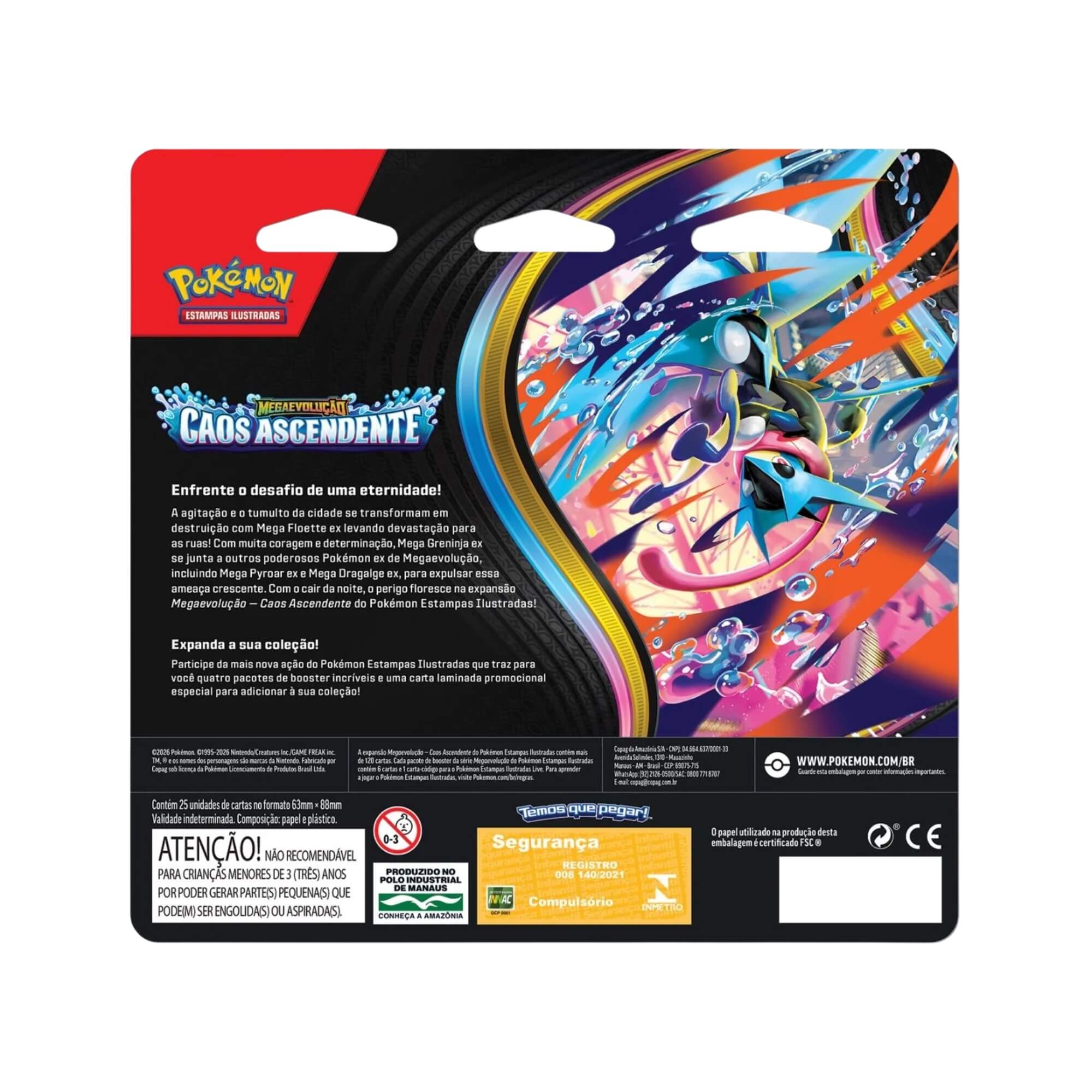 Pokemon Blister Quádruplo ME04 Caos Ascendente - Toxel Copag - 36932 unitário