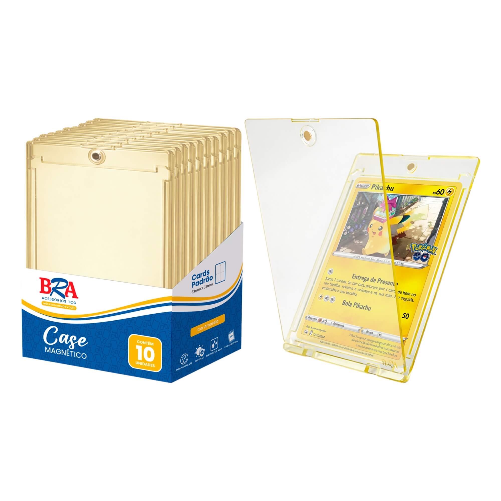 Case Magnético para TCG Amarelo 10 Unidades 4mm BRA - BC-3047