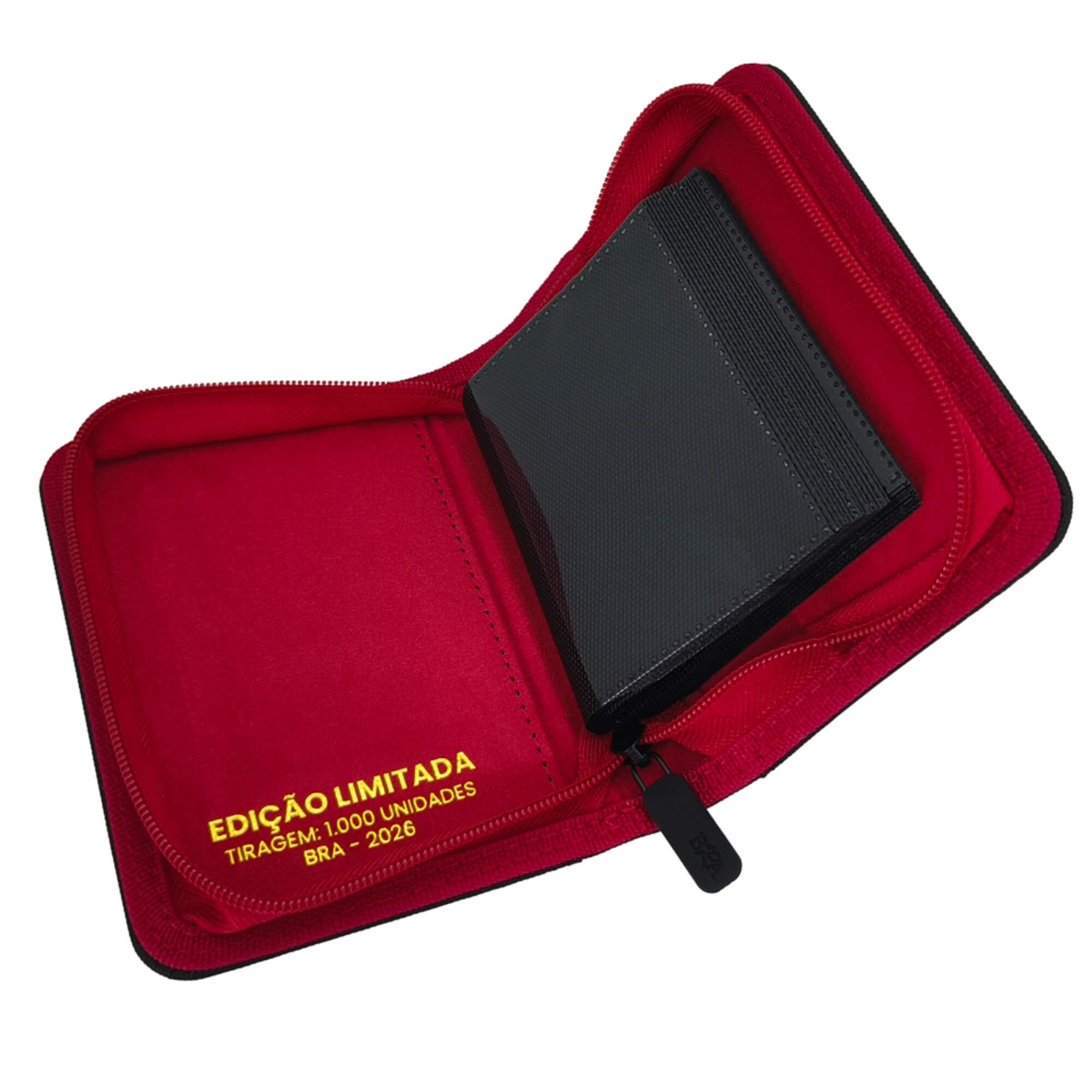 Pasta Premium 1x1 Preta/Vermelha (Até 60 Cartas) BRA - BC-2071-1