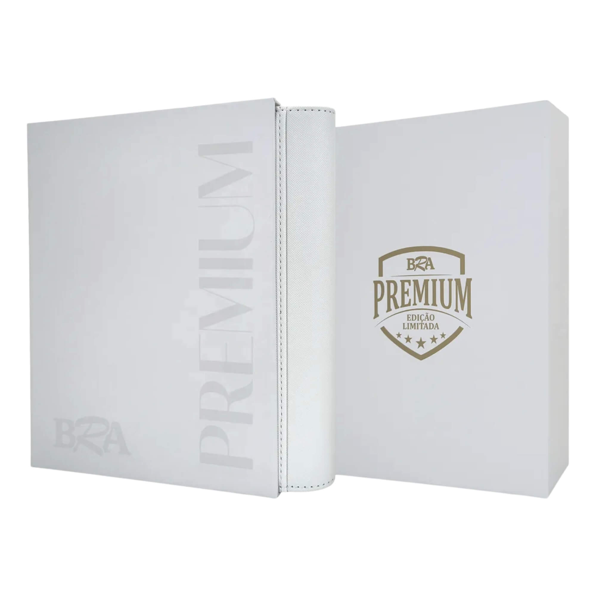 Pasta Premium 1x1 30 Folhas Frente e Verso 60 Cards TCG Jumbo Branca BRA - BC-2033-J