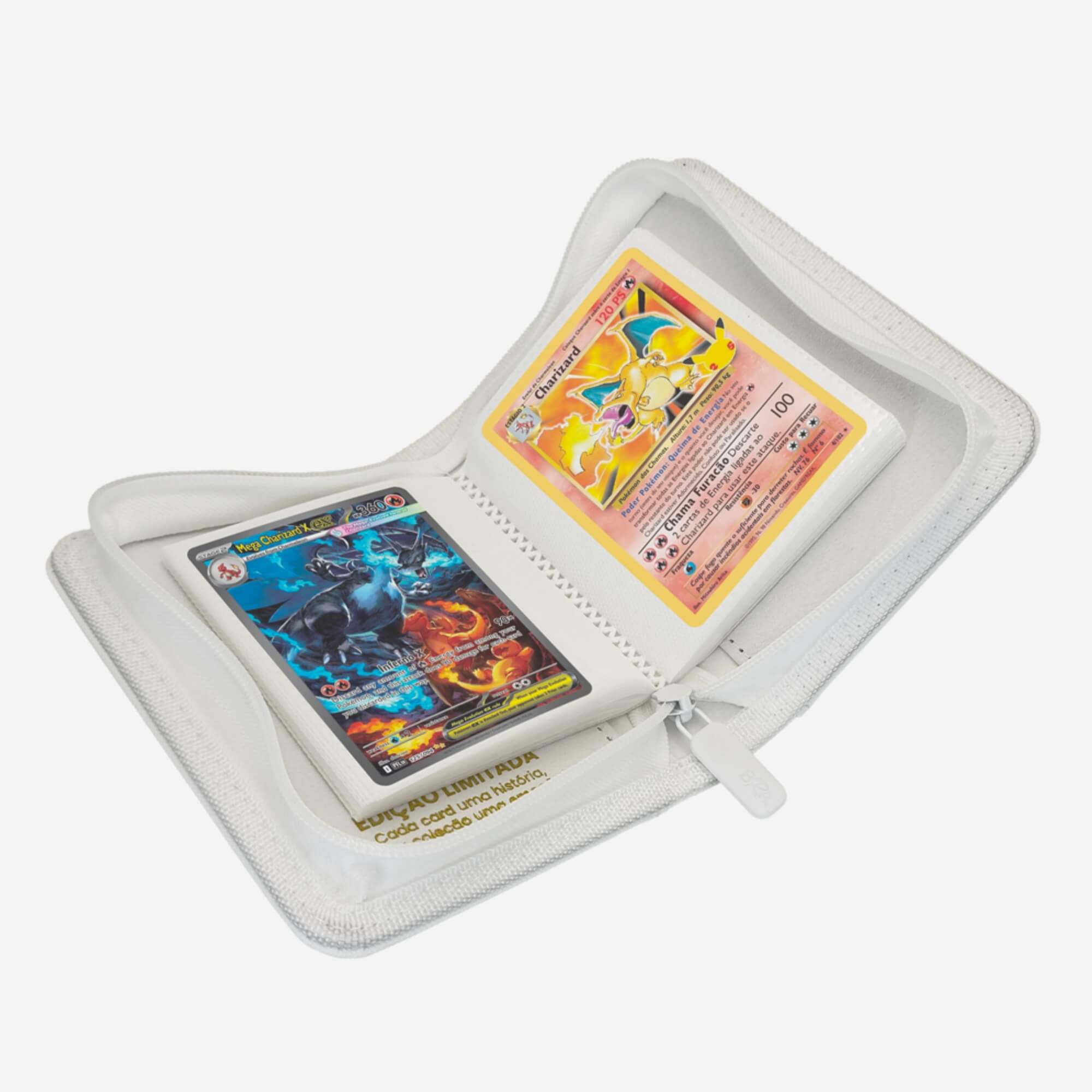 Pasta Premium 1x1 30 Folhas Frente e Verso 60 Cards TCG Jumbo Branca BRA - BC-2033-J