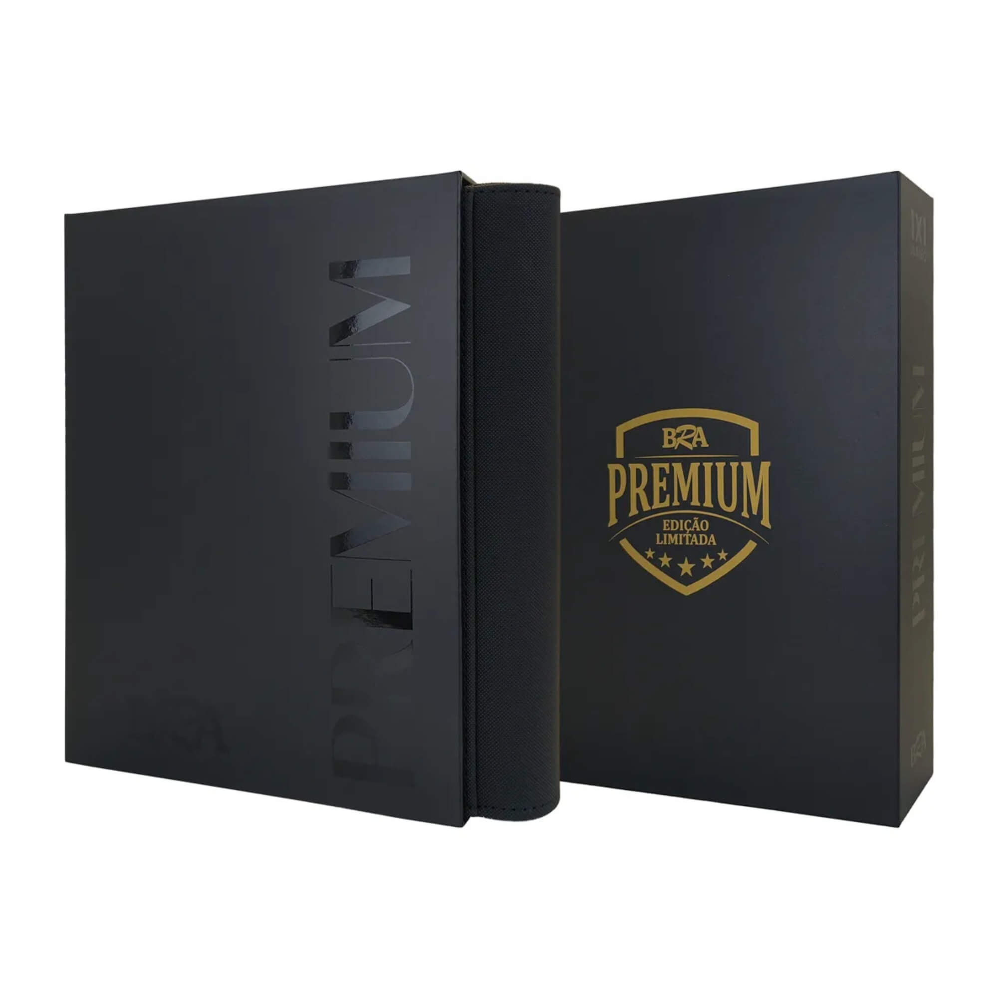 Pasta Premium 1x1 30 Folhas Frente e Verso 60 Cards TCG Jumbo Preta BRA - BC-2030-J