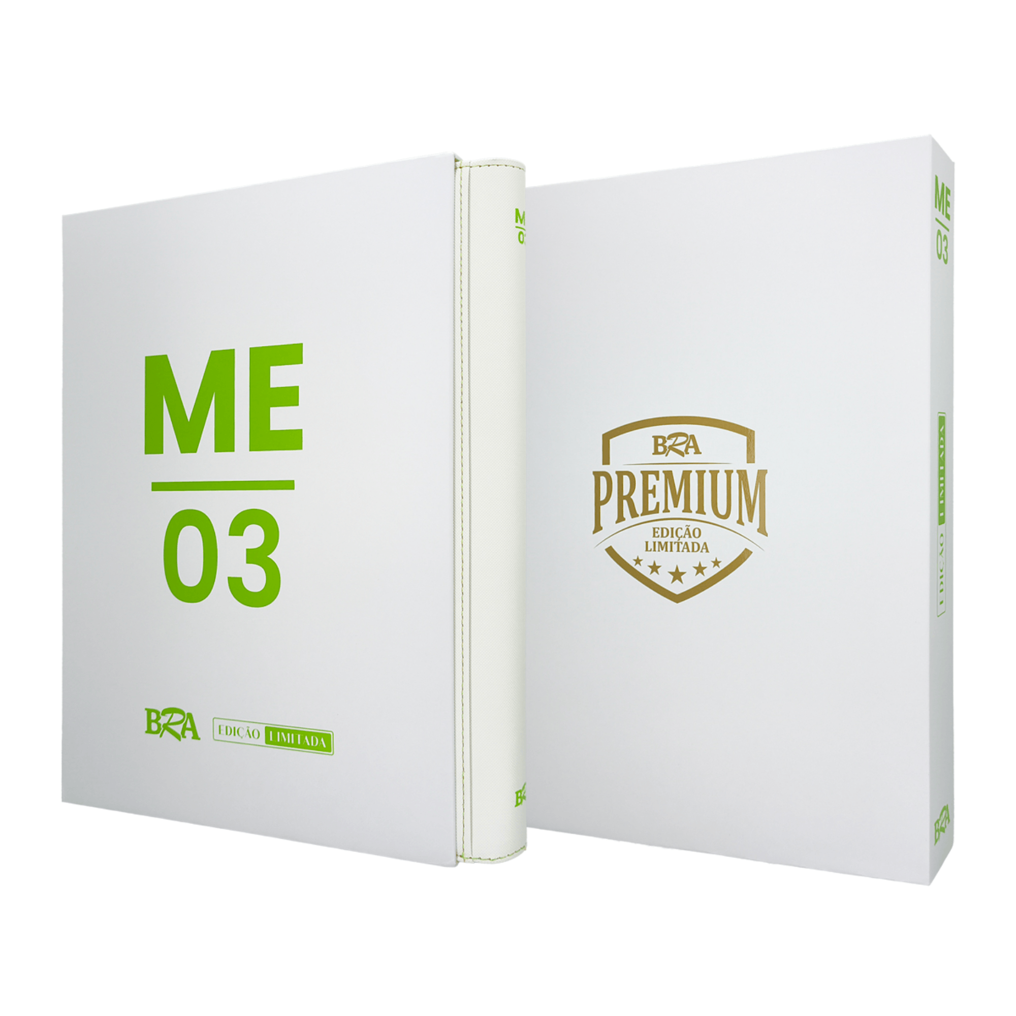 Pasta Premium 3x3 Para Cards 360 Cartas Branca/Verde BRA - BC-2053-ME03