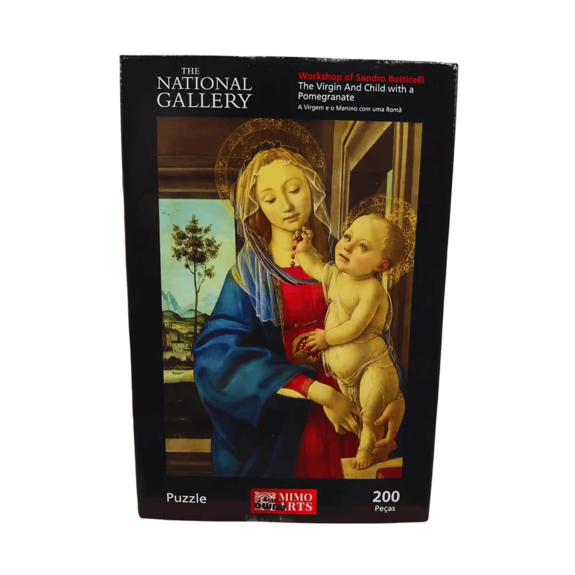 Quebra-Cabeça 200 Peças A Virgem E Menino-Botticelli Mimo Toys - 2599