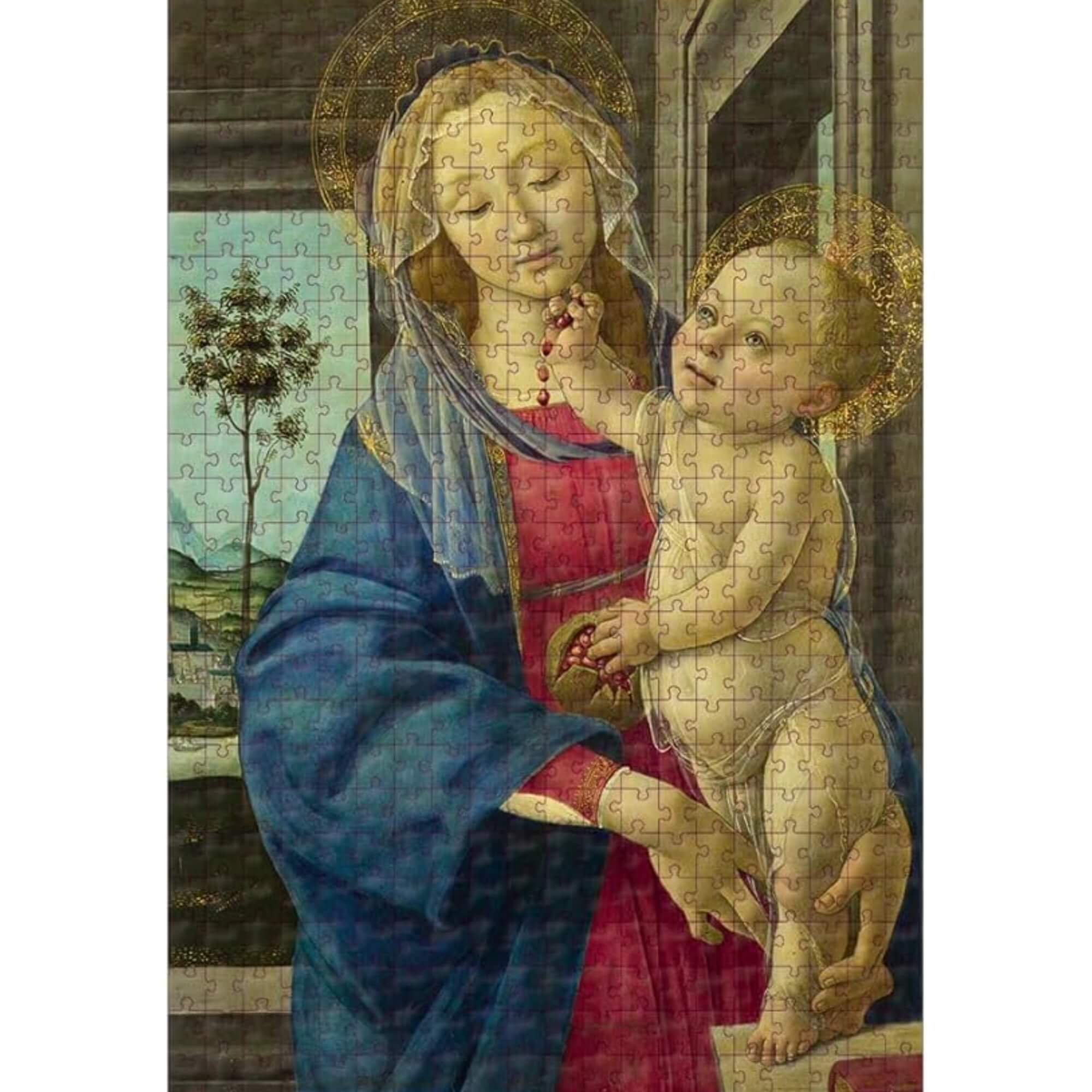 Quebra-Cabeça 200 Peças A Virgem E Menino-Botticelli Mimo Toys - 2599