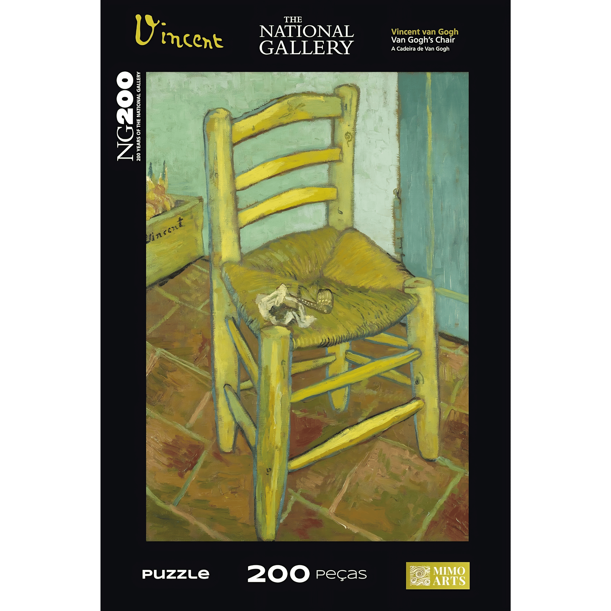 Quebra Cabeça 200 Peças A Cadeira - Van Gogh Mimo Toys 2600