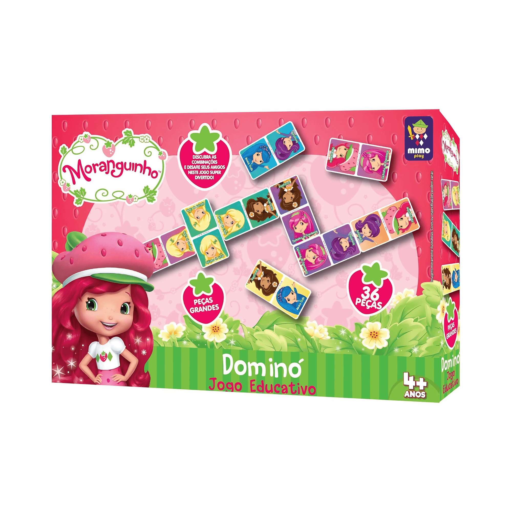 Domino Moranguinho 36 Peças Mimo Toys 4122