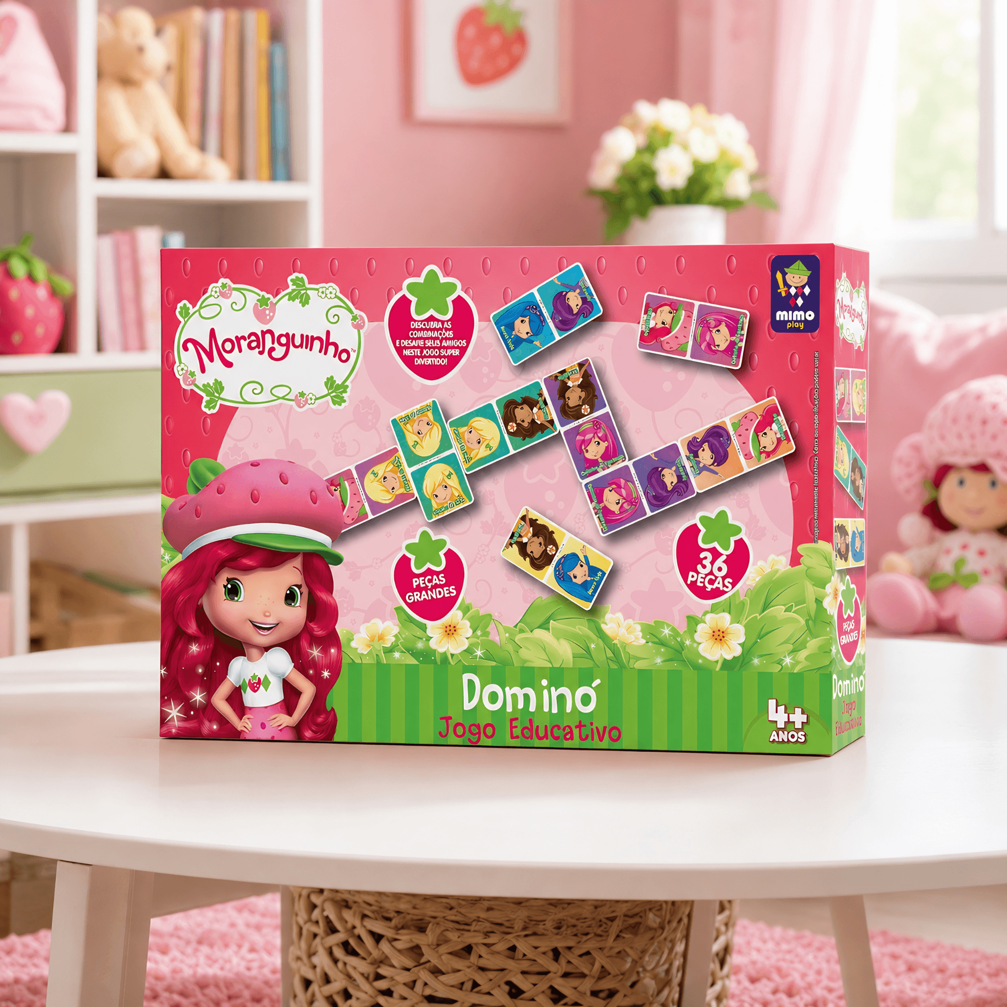 Domino Moranguinho 36 Peças Mimo Toys 4122