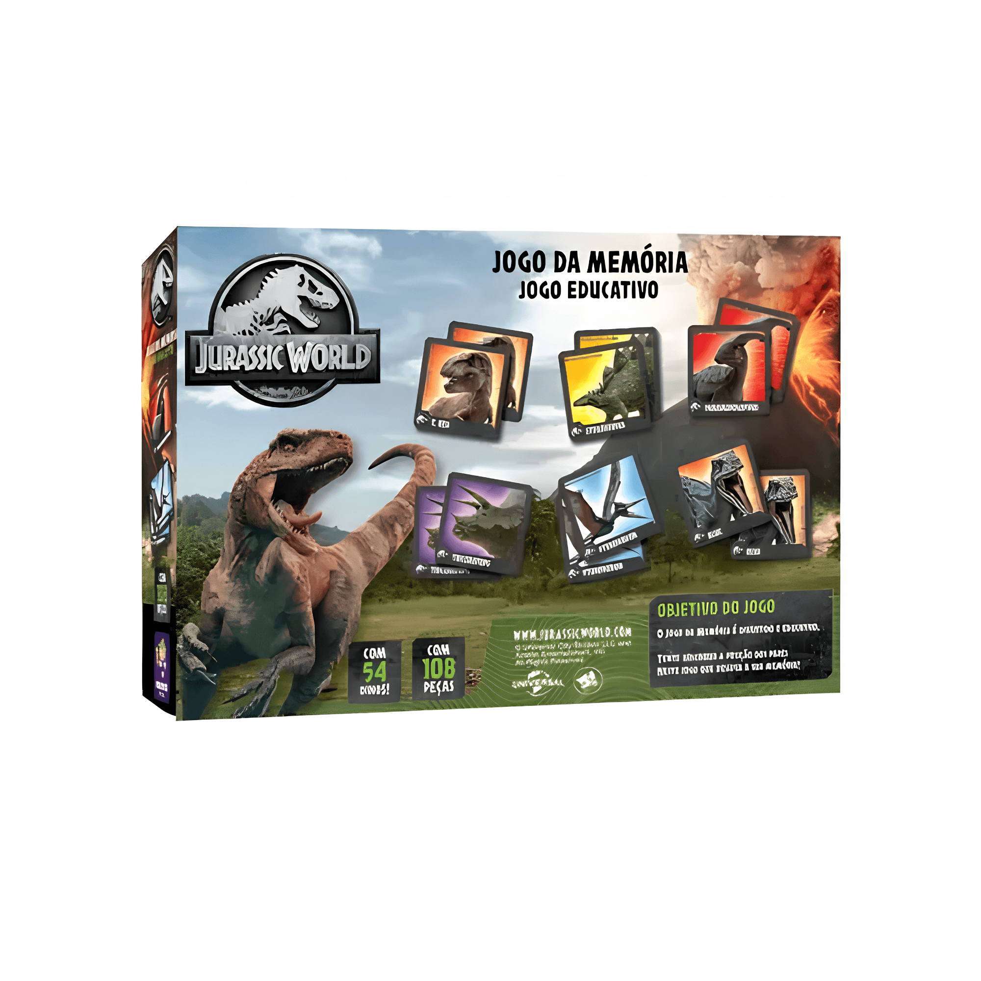 Super Memoria Jurassic World 108 Peças Mimo Toys 2046