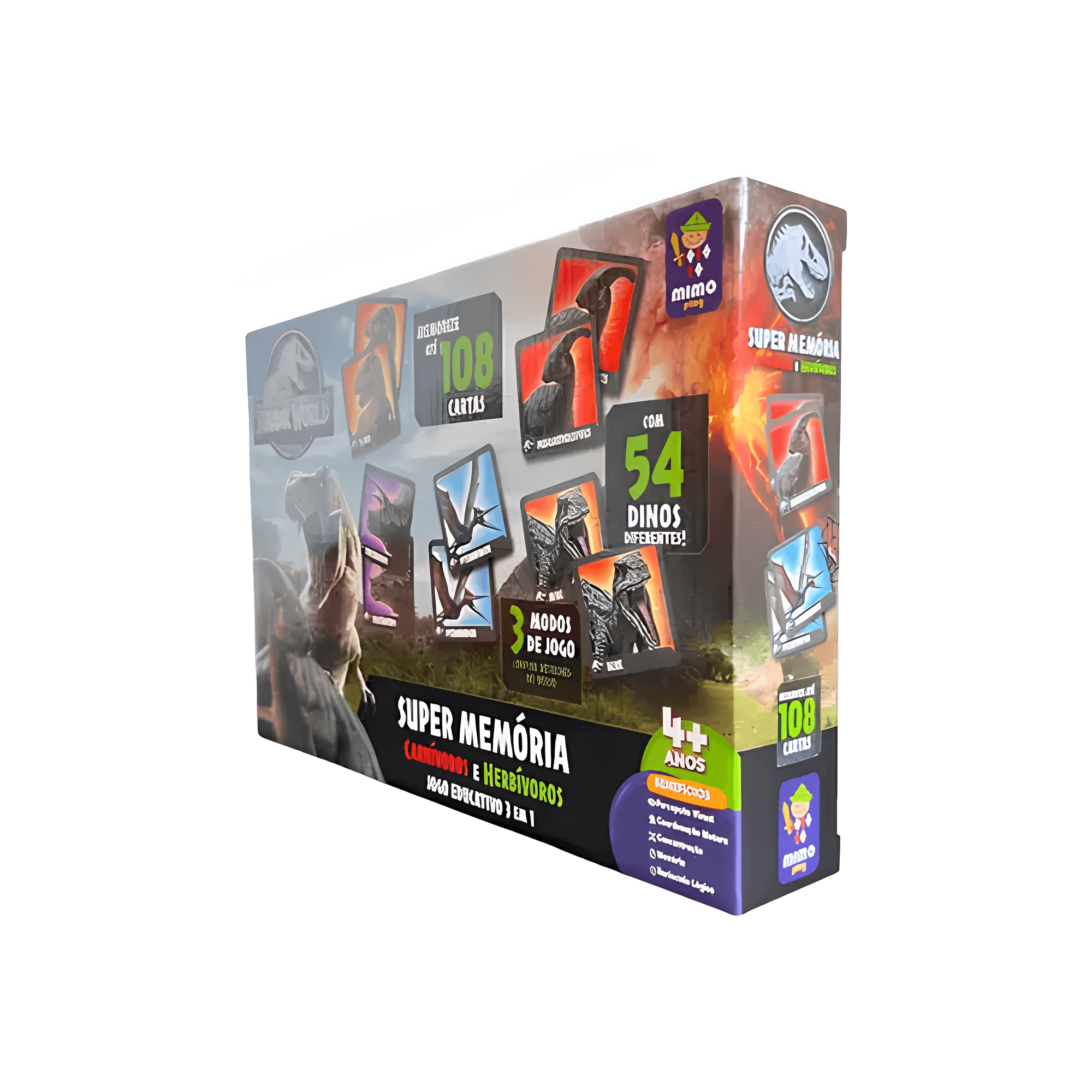 Super Memoria Jurassic World 108 Peças Mimo Toys 2046