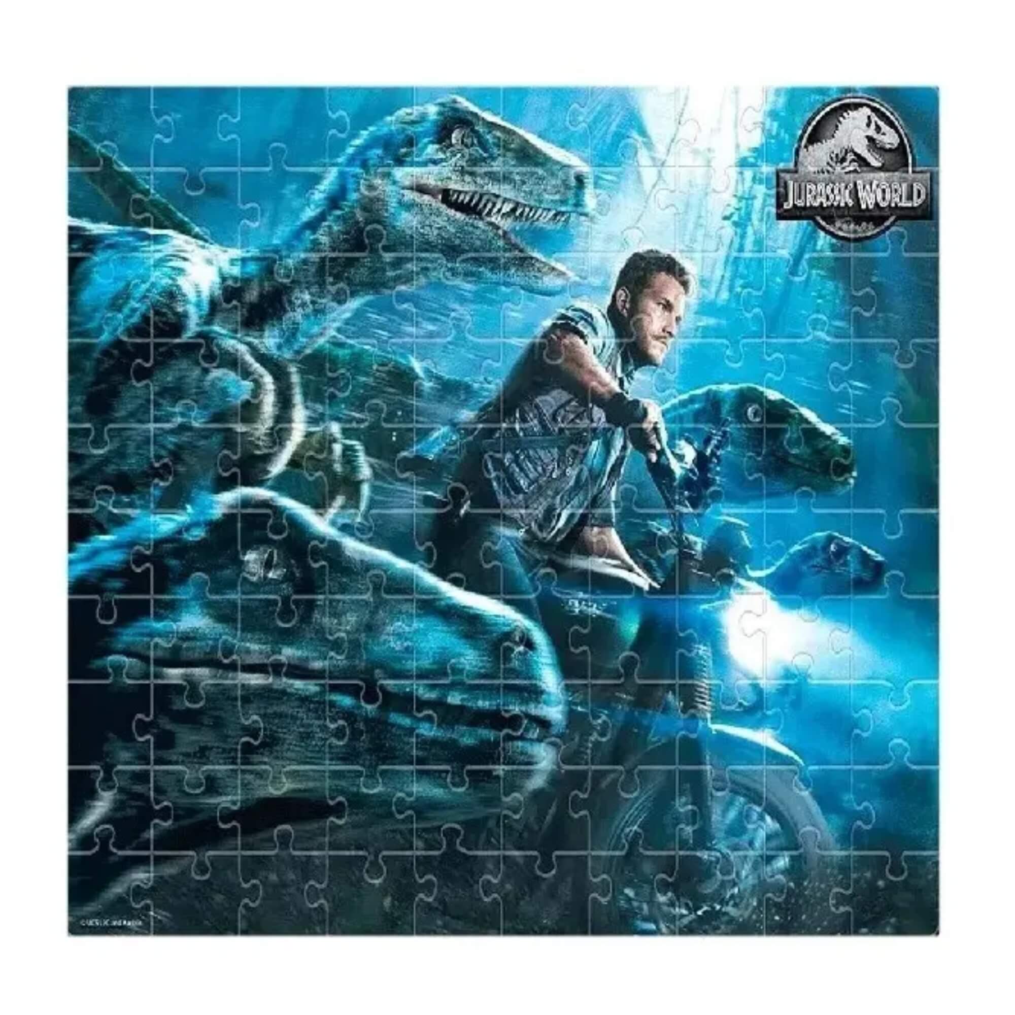 Quebra-Cabeça Blue e Irmãos Jurassic World c/ 100 Peças Mimo Toys - 2065