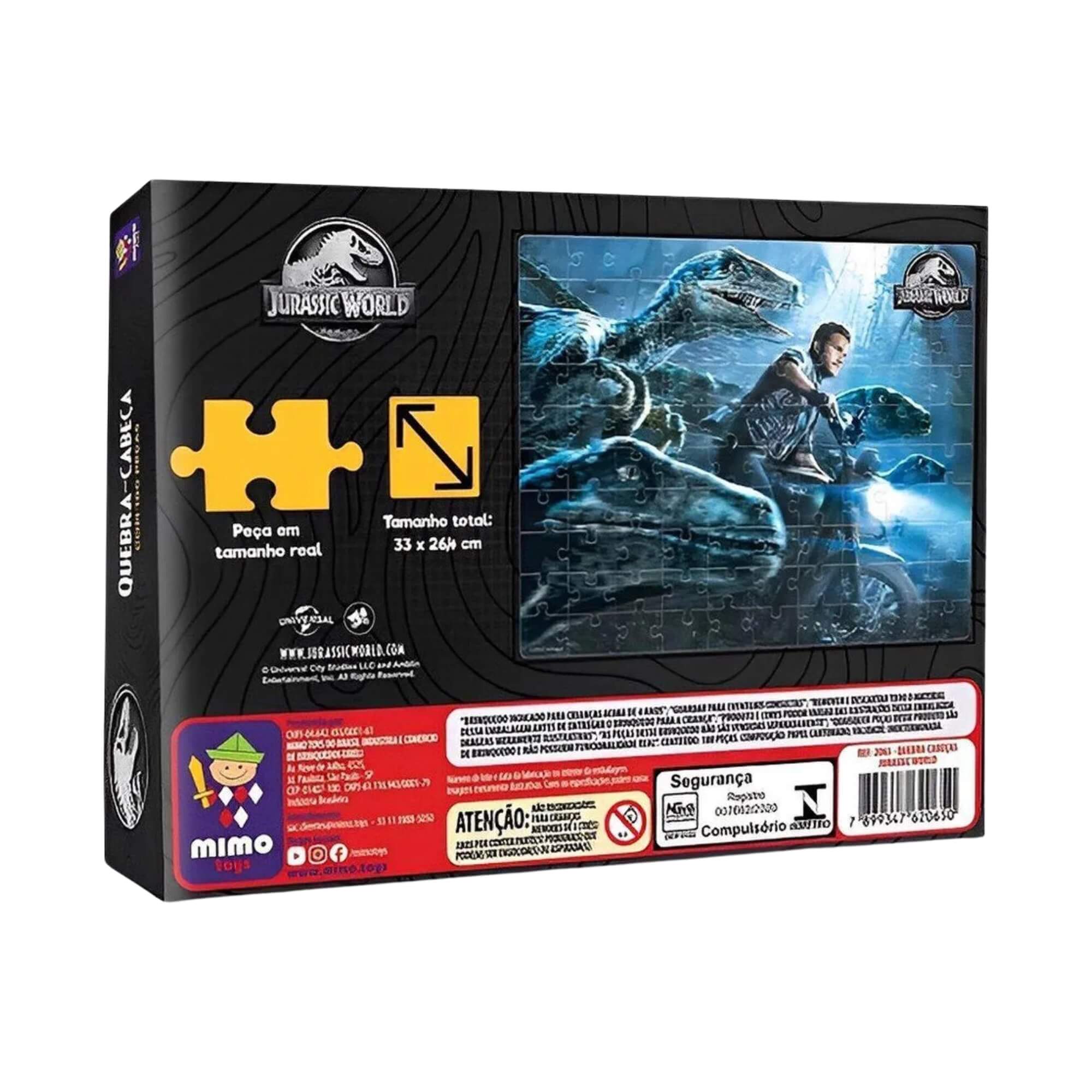 Quebra-Cabeça Blue e Irmãos Jurassic World c/ 100 Peças Mimo Toys - 2065
