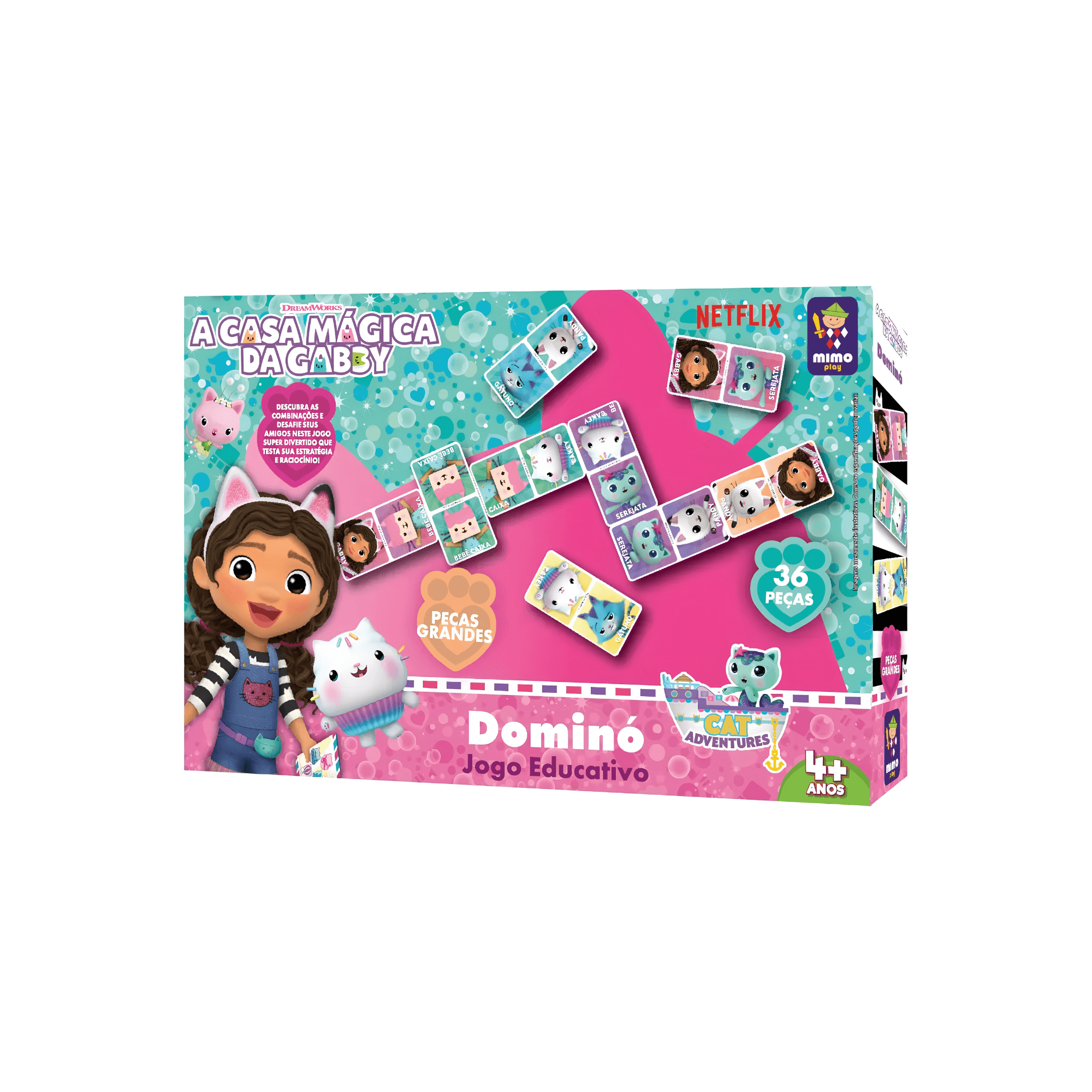 Domino Casa da Gabby 36 Peças Mimo Toys 2153