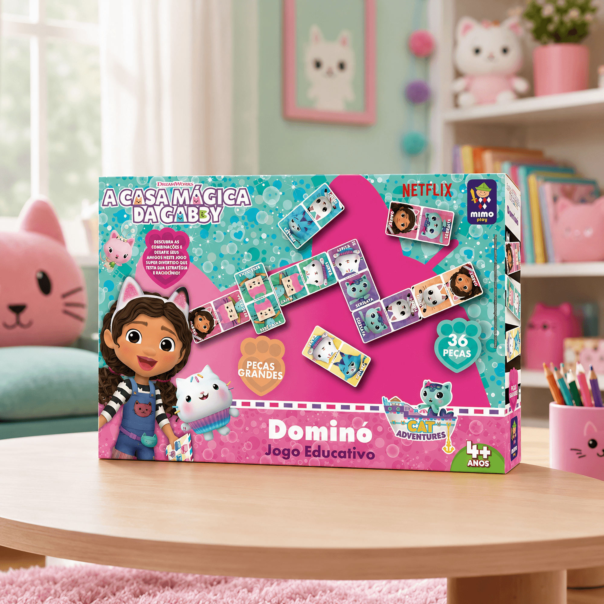 Domino Casa da Gabby 36 Peças Mimo Toys 2153