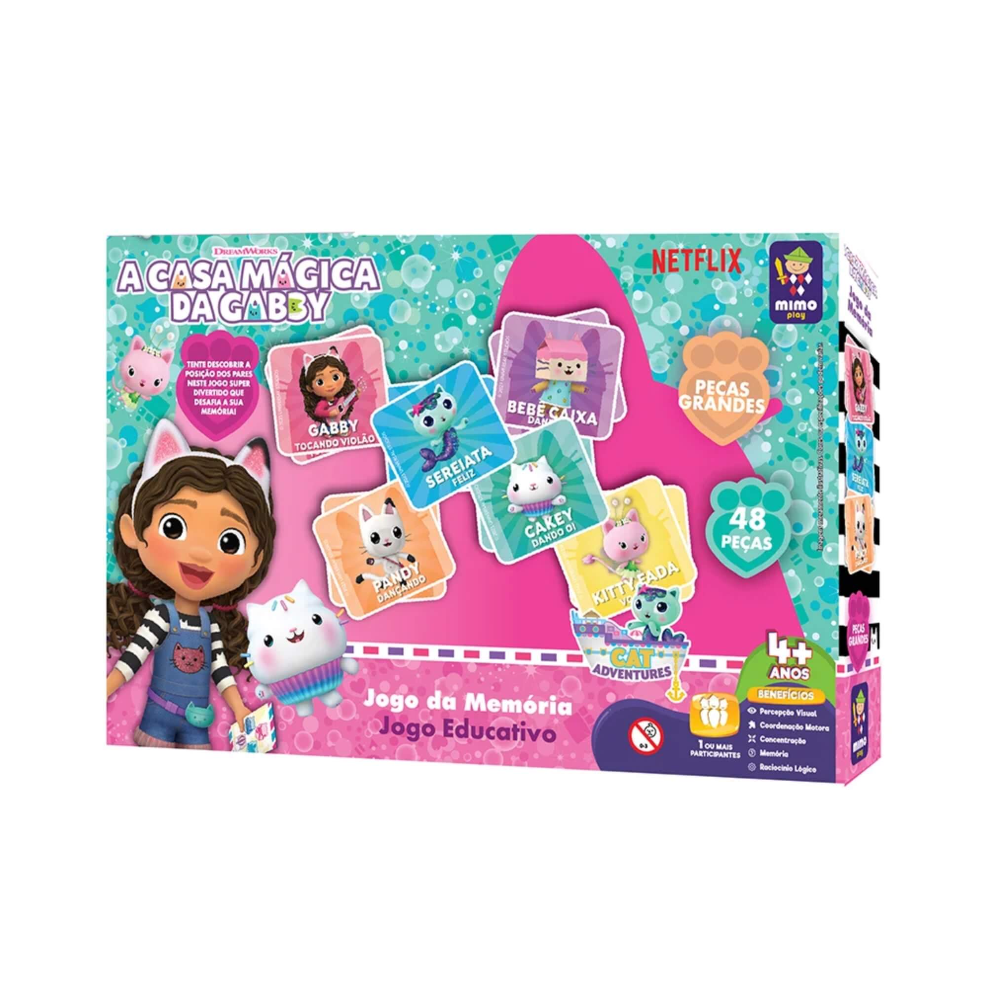 Jogo da Memória 24 Pares Casa Mágica da Gabby Mimo Toys - 2154