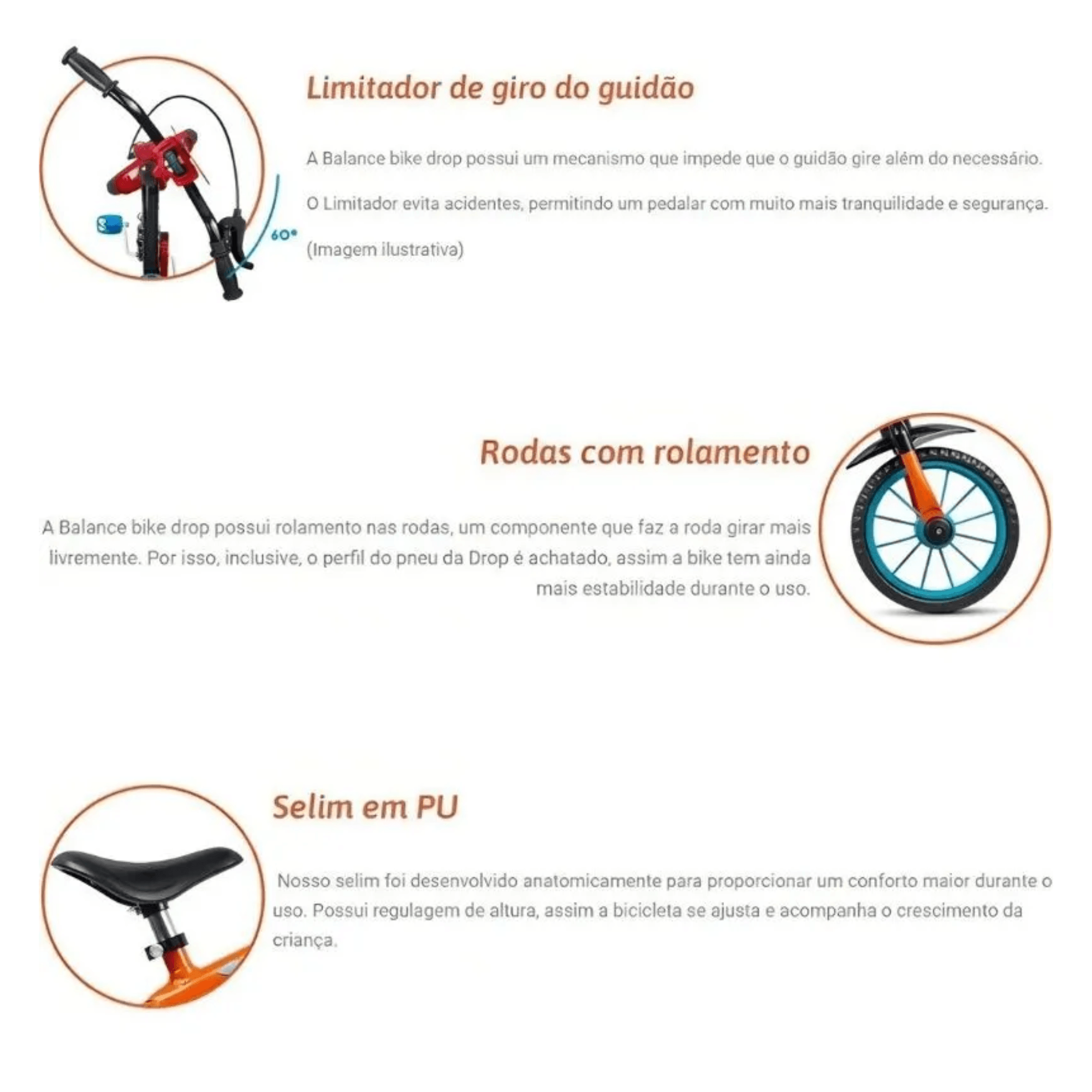 Bicicleta Infantil Balance Bike Rocket Astro 2 Nathor - 100900160017