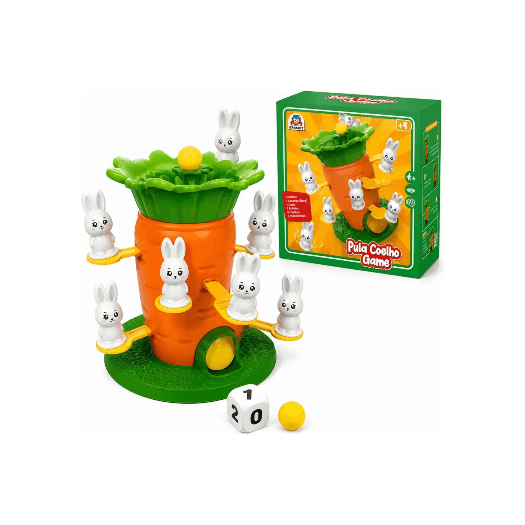 Jogo Pula Coelho Infantil Equilíbrio - Braskit 2403