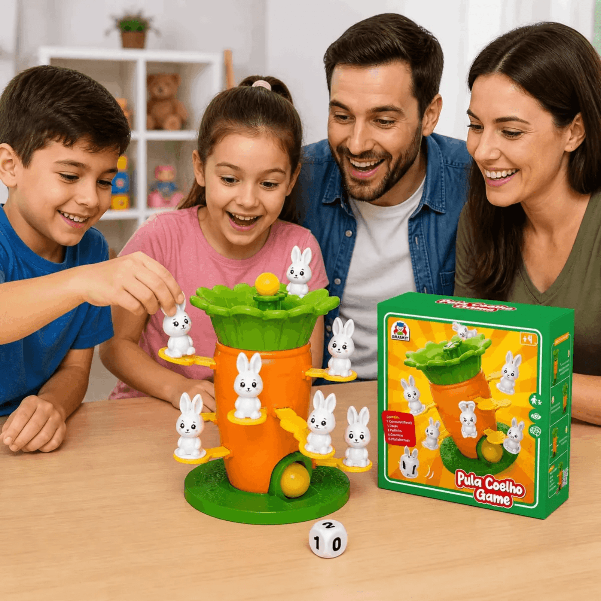 Jogo Pula Coelho Infantil Equilíbrio - Braskit 2403