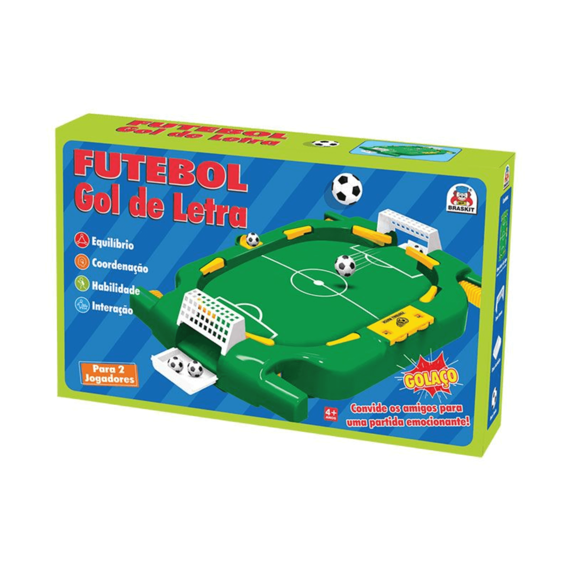 Brinquedo Jogo de Mesa Futebol Gol de Letra Braskit - 2805