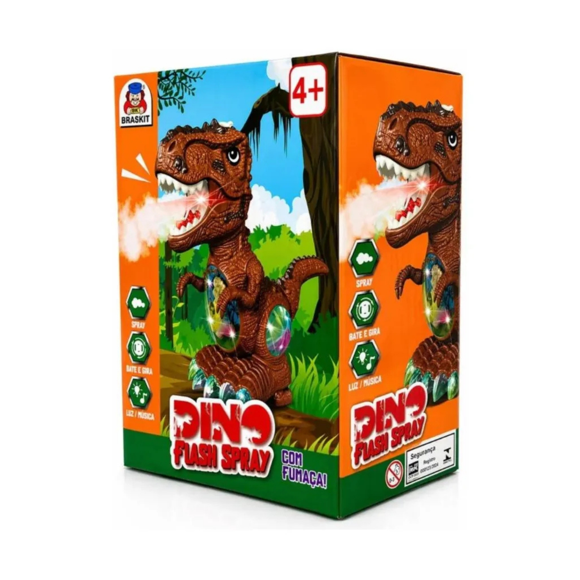 Dino Flash Spray com Luz e Som Braskit - 5304