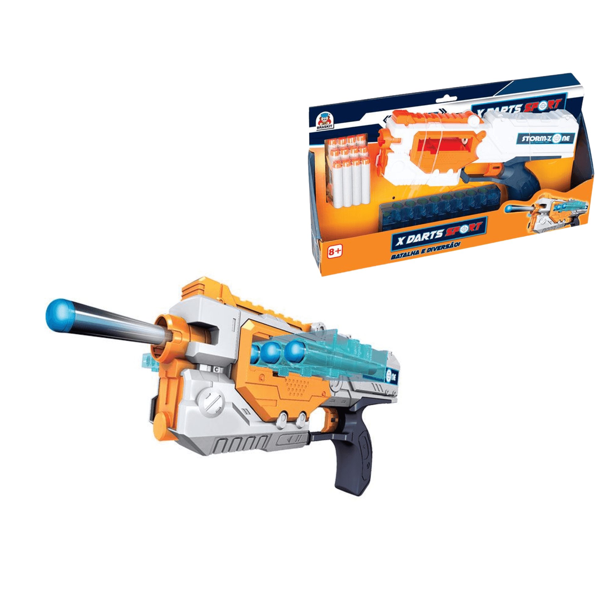 Lançador Infantil X Darts Sport 12 Dardos - Braskit 1707