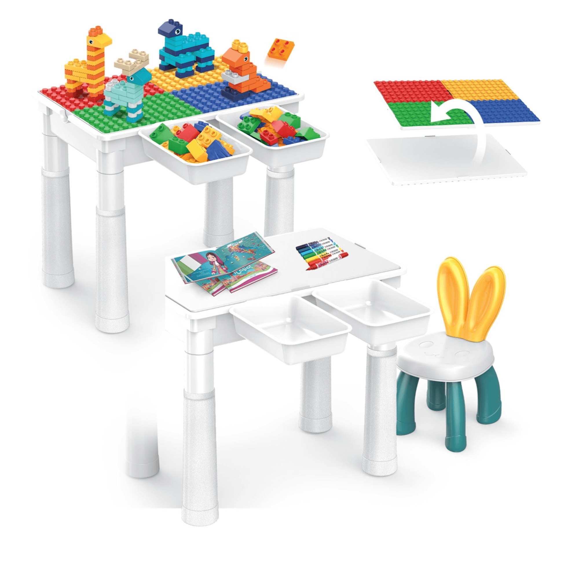 Mesa Infantil Atividades Educativa 102 Blocos - Braskit 1608