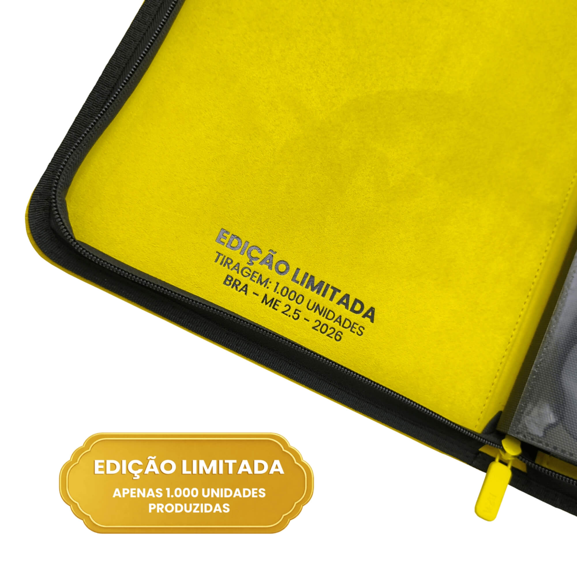 COMP Kit Pasta Premium 3x3 ME 2.5 20 Folhas + Sleeve Básico Transparente 200 Und. TCG Pokemon