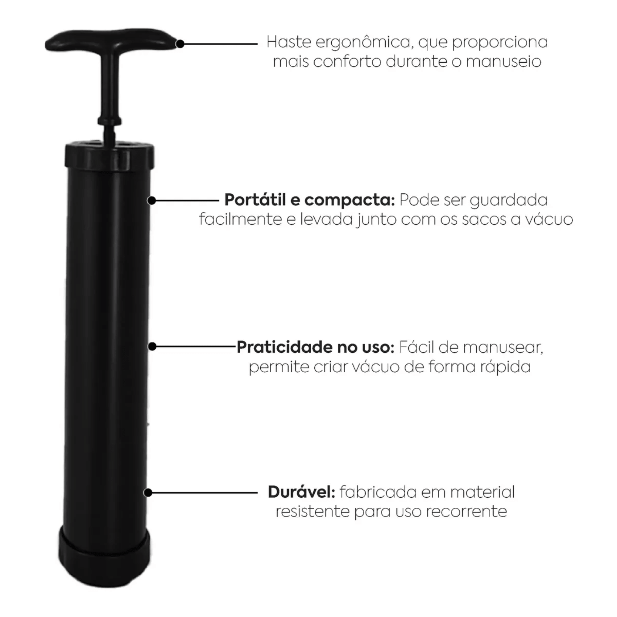Bomba Manual Para Saco à Vácuo Zip Vácuo Brinox - 30285/3001