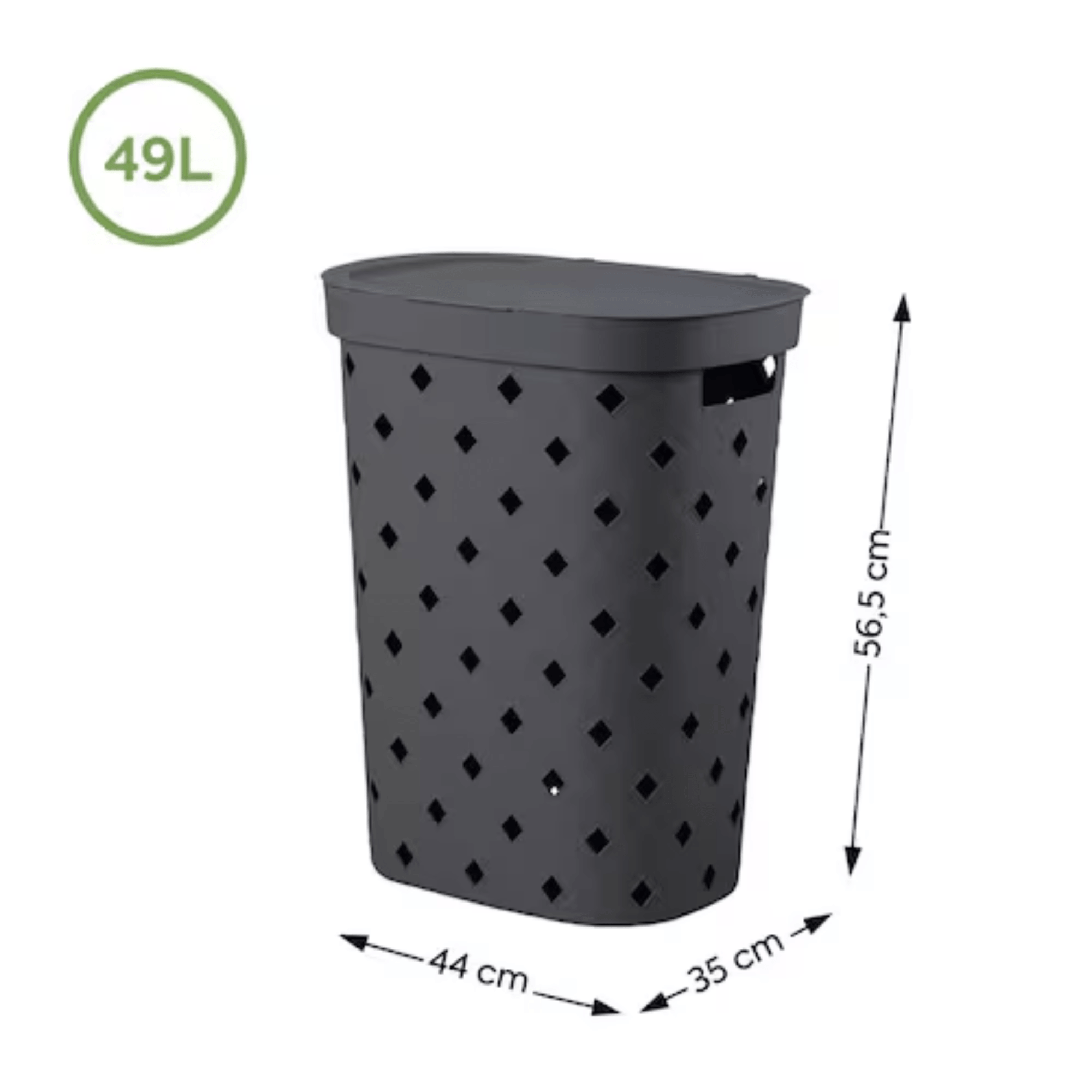 Cesto de Roupas com Tampa Puffer 49 L - CZC Brinox - 10967/0536