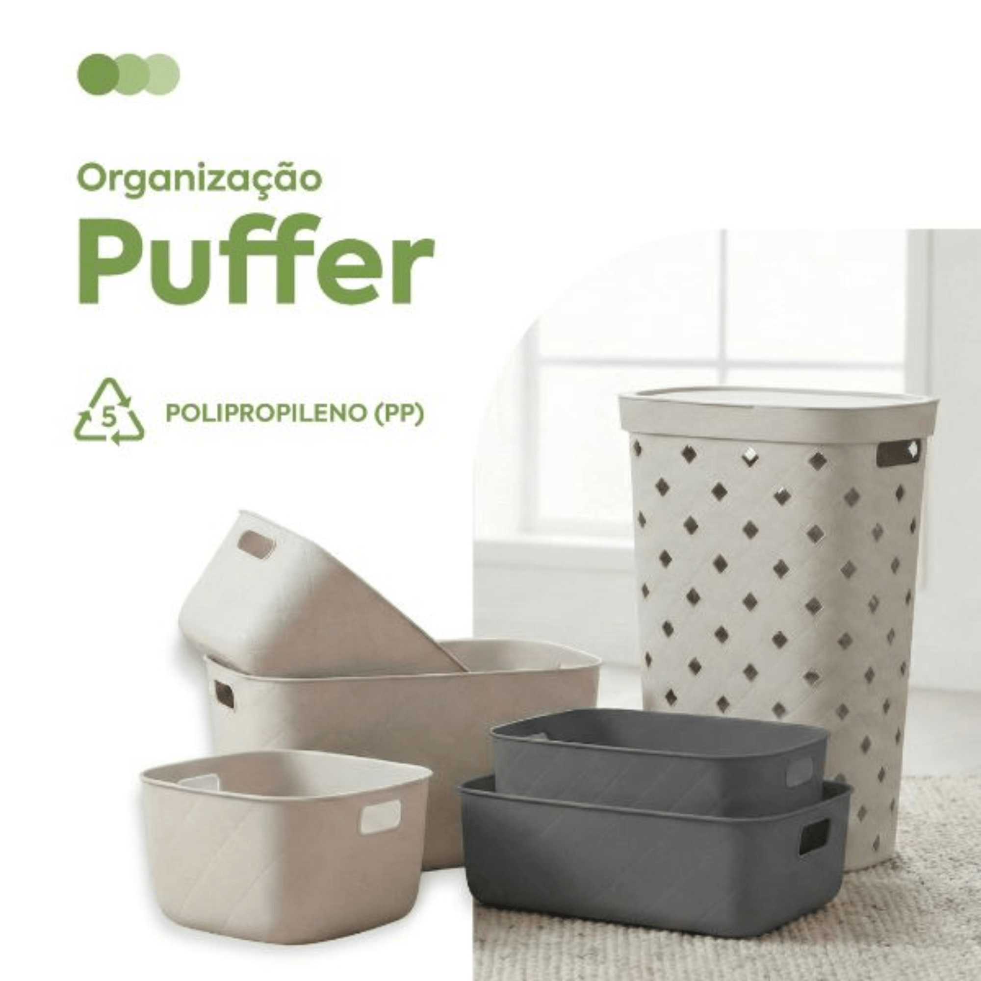Caixa Organizadora Puffer 4 L - LGR Brinox - 10962/0468