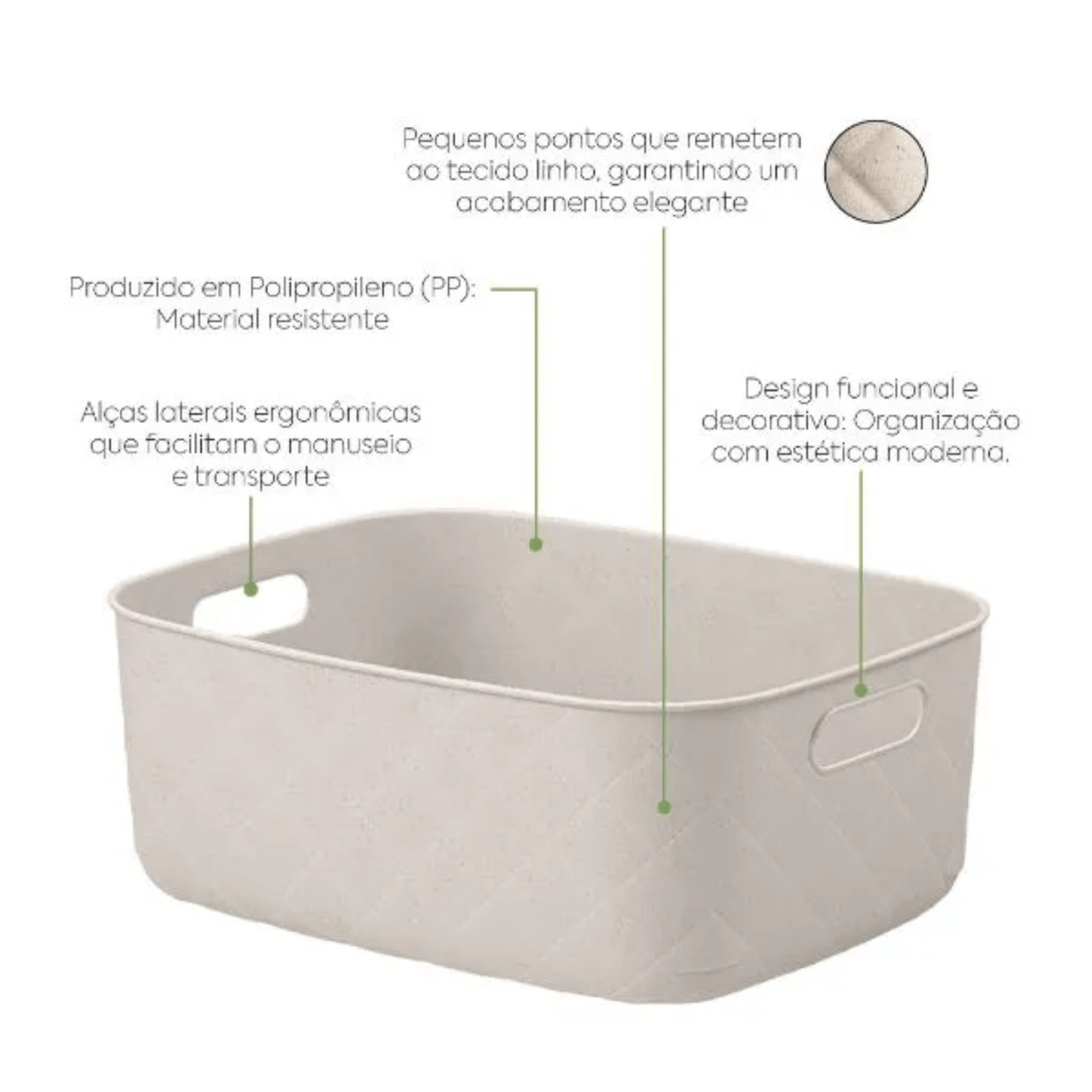 Caixa Organizadora Puffer 4 L - LGR Brinox - 10962/0468