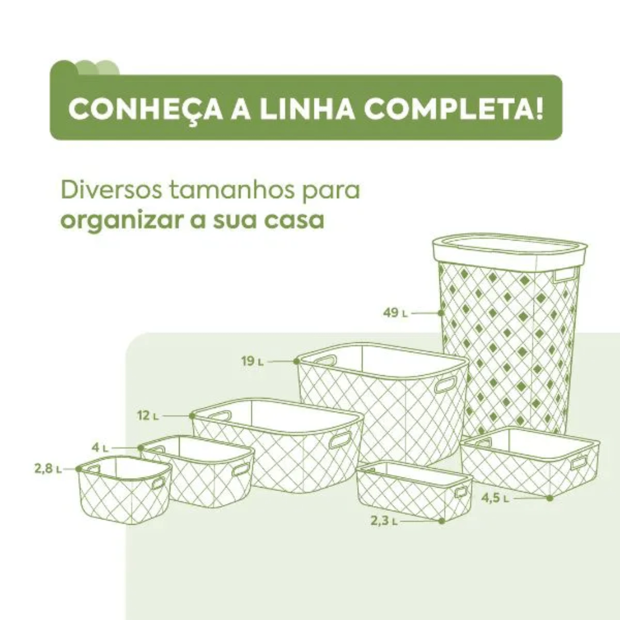 Caixa Organizadora Puffer 4 L - LGR Brinox - 10962/0468
