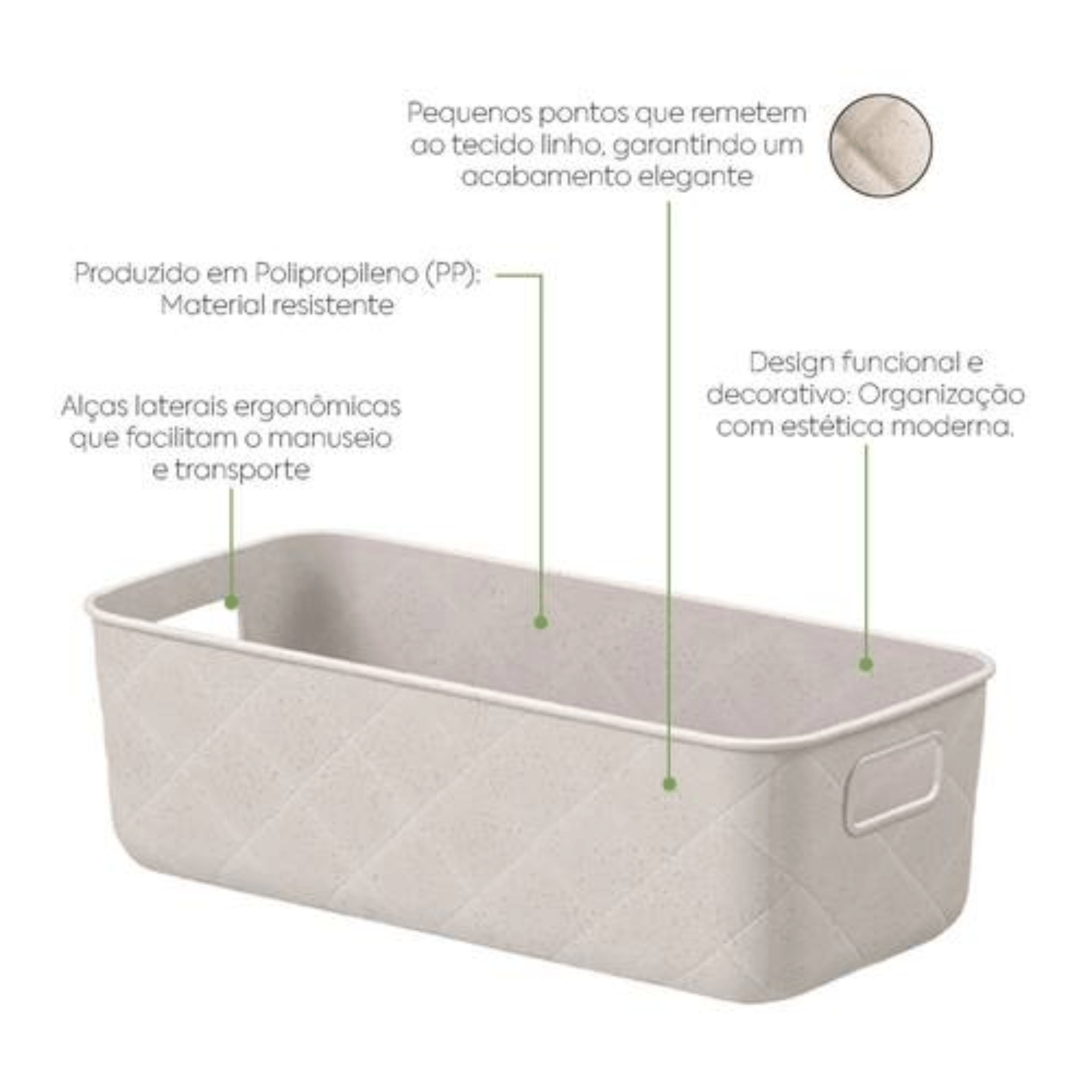 Caixa Organizadora Puffer 2,3 L - LGR Brinox - 10965/0468
