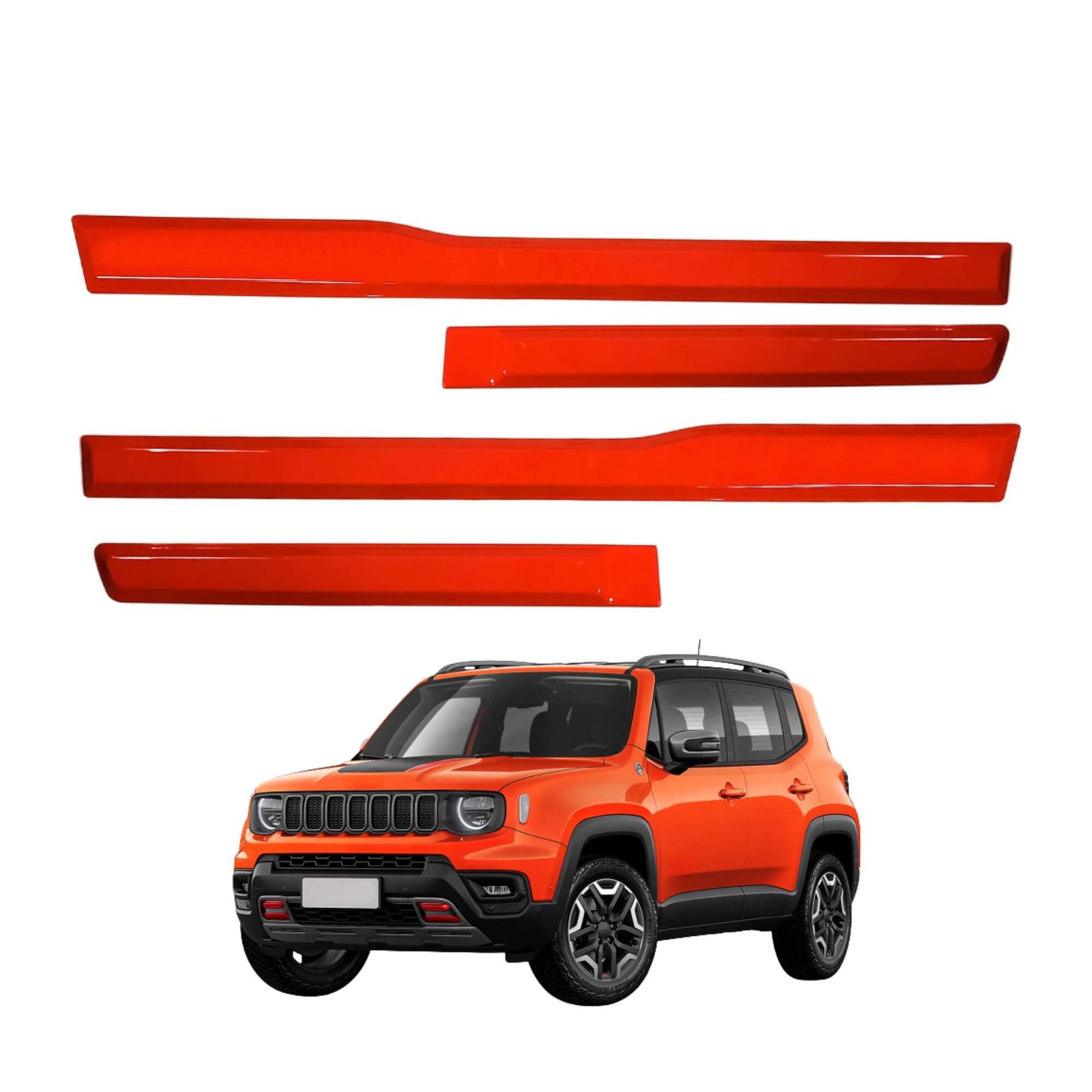 Friso tipo Original Emblema Preto Renegade A partir de 2022 4 Pç Laranja Punks Grid - 4639P-LAR-I