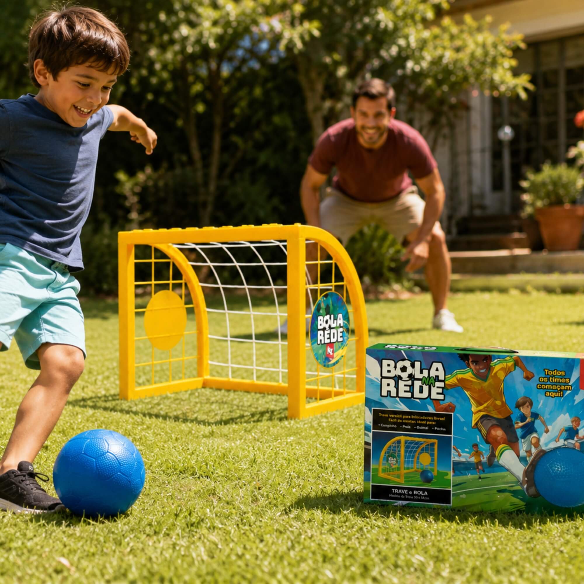 Bola Na Rede Futebol Com Trave E Bola Infantil Elka - 1360