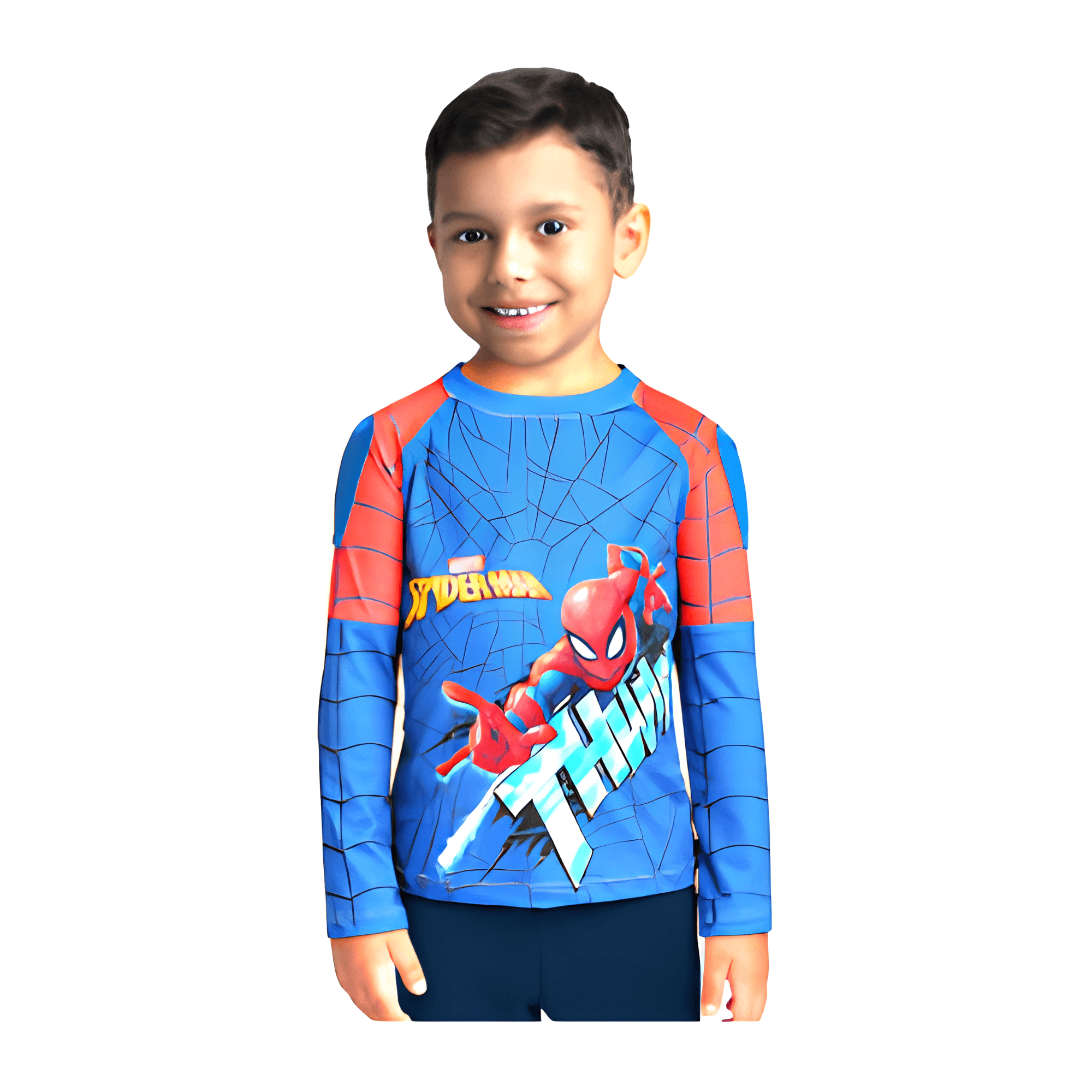 COMP Kit Bicicleta Aro 12 Spider Man 2 + Camiseta de Proteção Spider Man Tam 6 Nathor - 108001050000