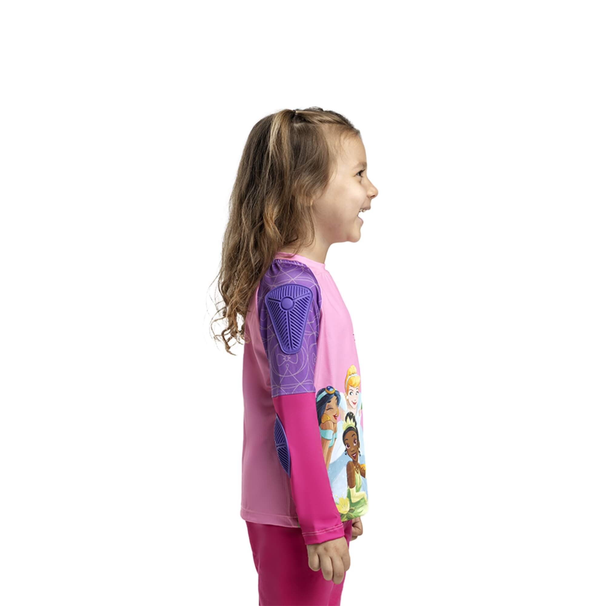 COMP Kit Bicicleta Infantil Aro 16" Princesas Disney Rodinhas Garrafinha + Camiseta UV50+ Princesas - Nathor