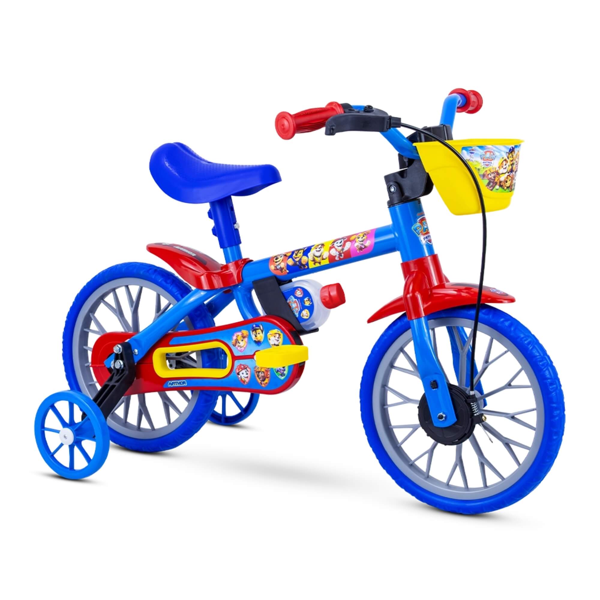 COMP Bicicleta Infantil Aro 12 Patrulha Canina + Kit de Proteção Azul