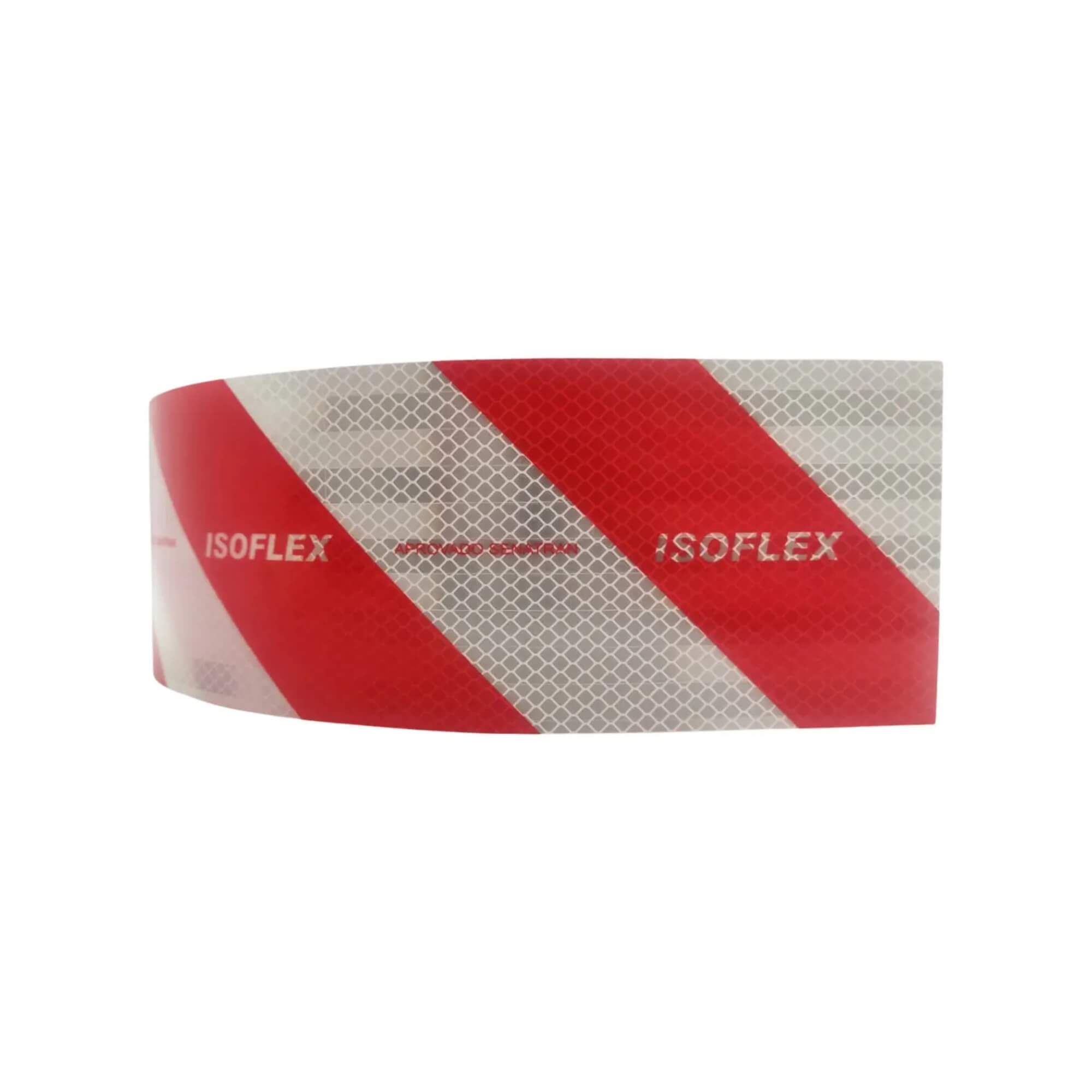 Faixa Refletiva Para-choque LD/LE (10cm X 2,40m) Vermelha Isoflex - FIR0002