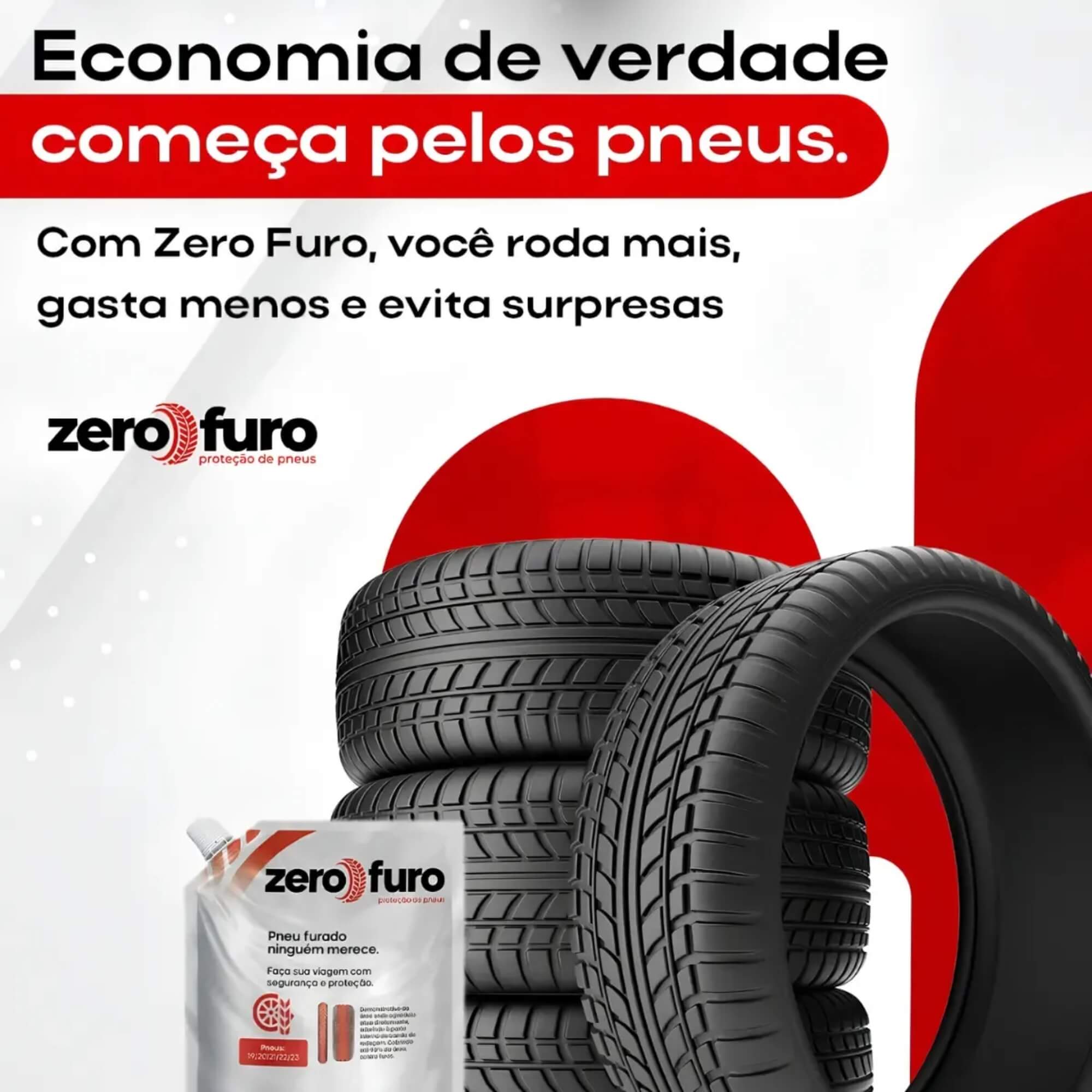 Selante para Pneu 900ml Carro Aros 16"/17"/18" Zero Furo - ZF0900C