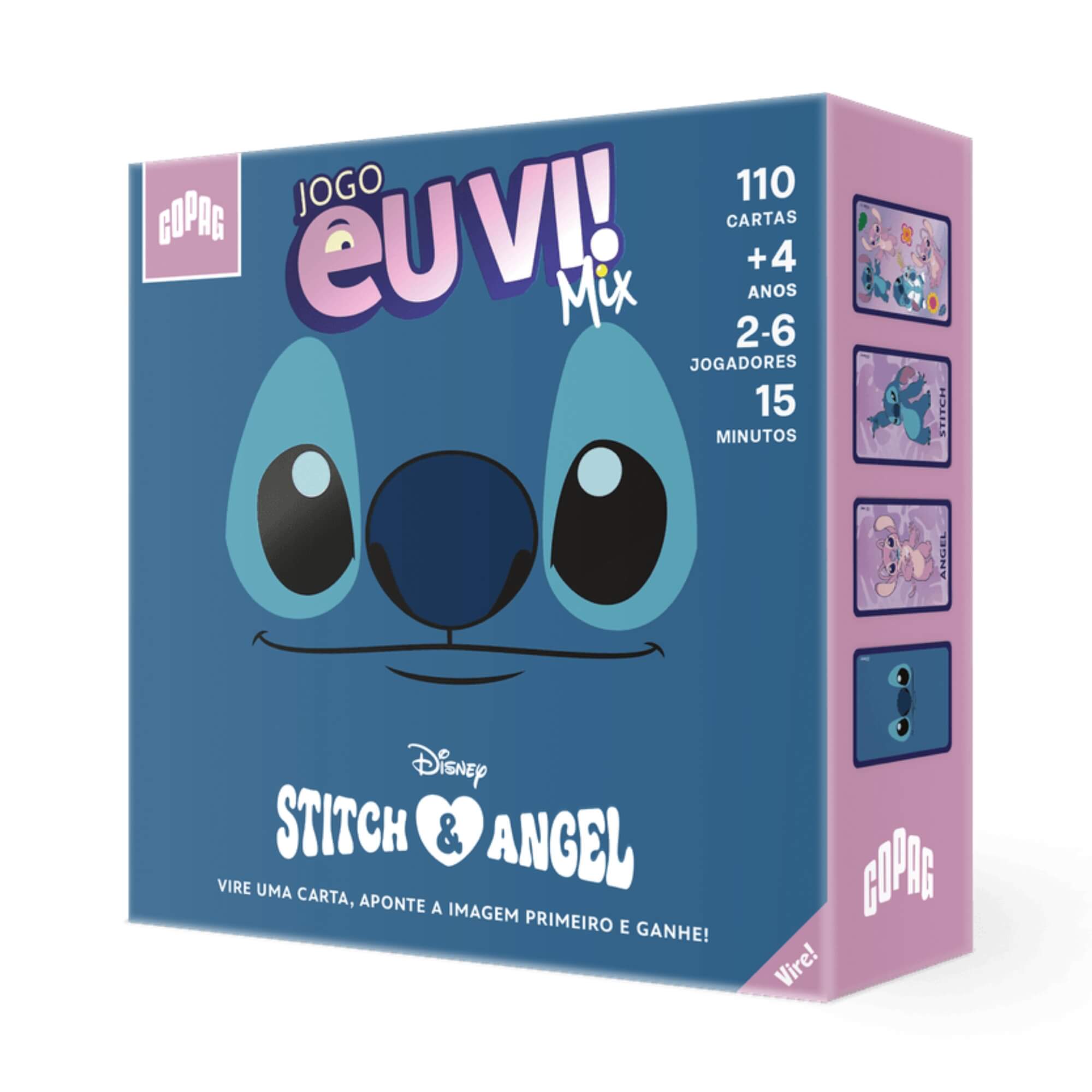 Jogo Eu Vi! Mix Stitch e Angel Disney +7 Anos Estratégia Copag - 37275