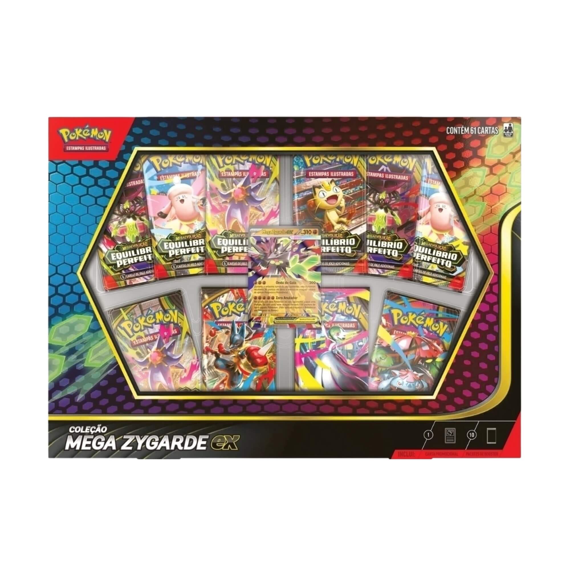 Box Pokemon Equilíbrio Perfeito Coleção Mega Zygarde EX Copag - 37101