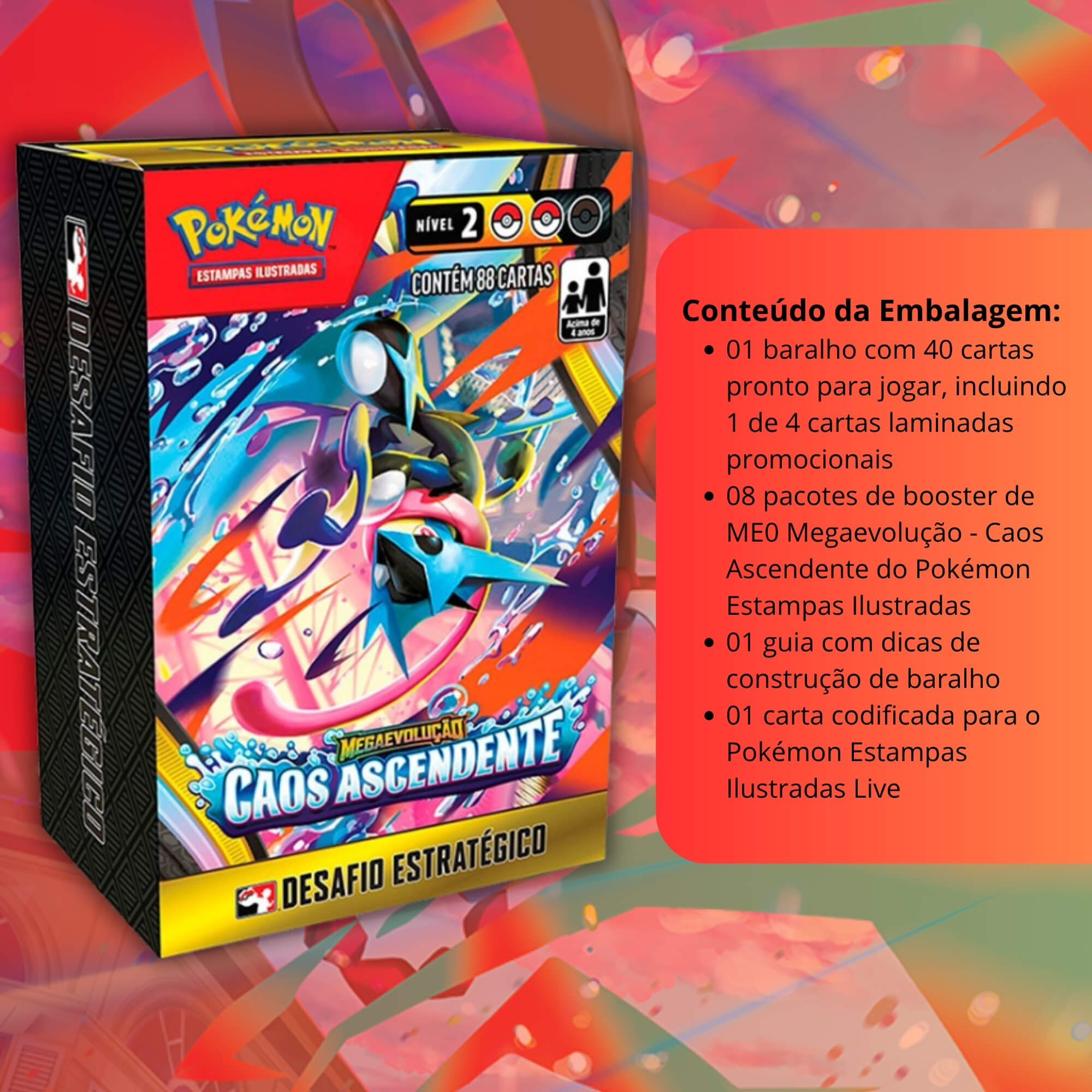 Pokemon Desafio Estratégico Megaevolução Caos Ascendente Copag - 36936