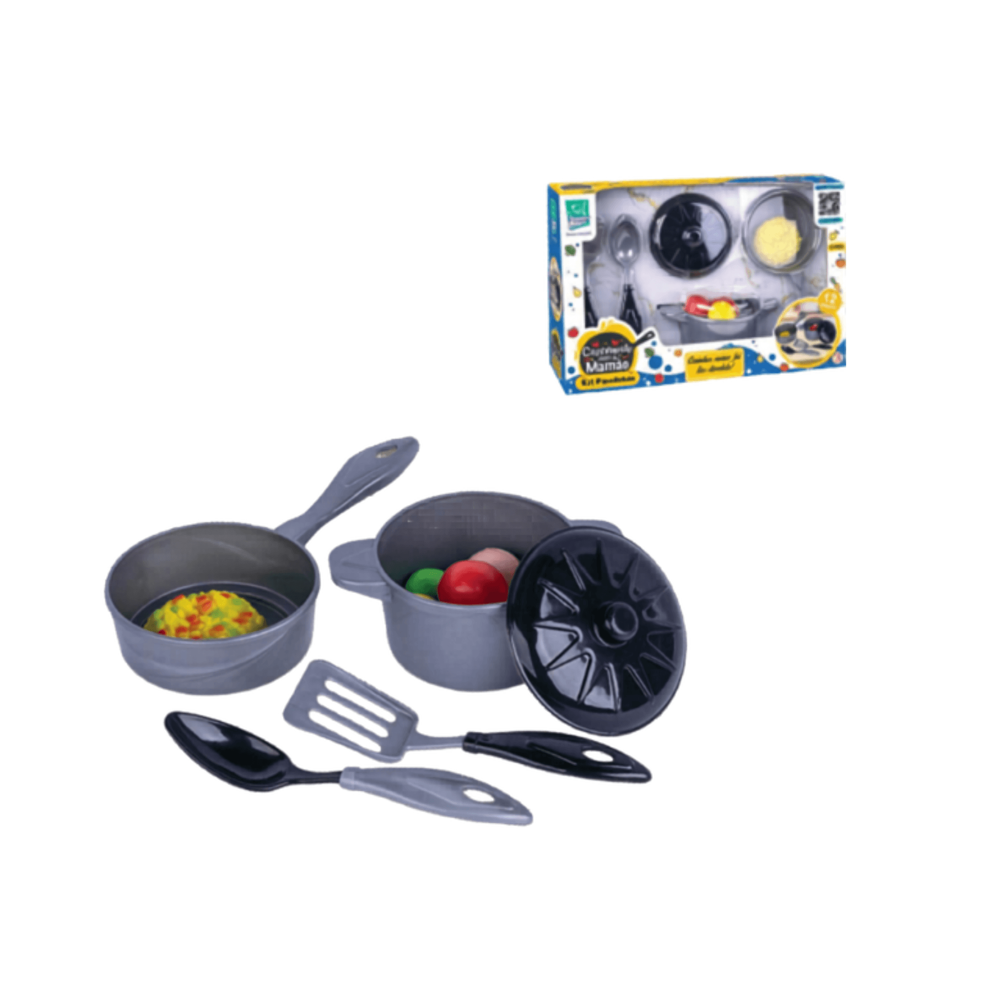 Brinquedo Cozinhando com a Mamãe Kit Panelinhas Super Toys - 661