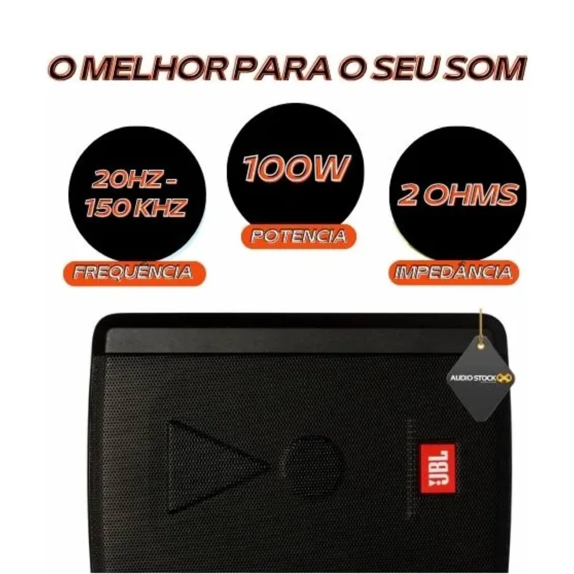 Caixa Slim Subwoofer Amplificada 6x8 100W RMS - JBL SW68A-MS