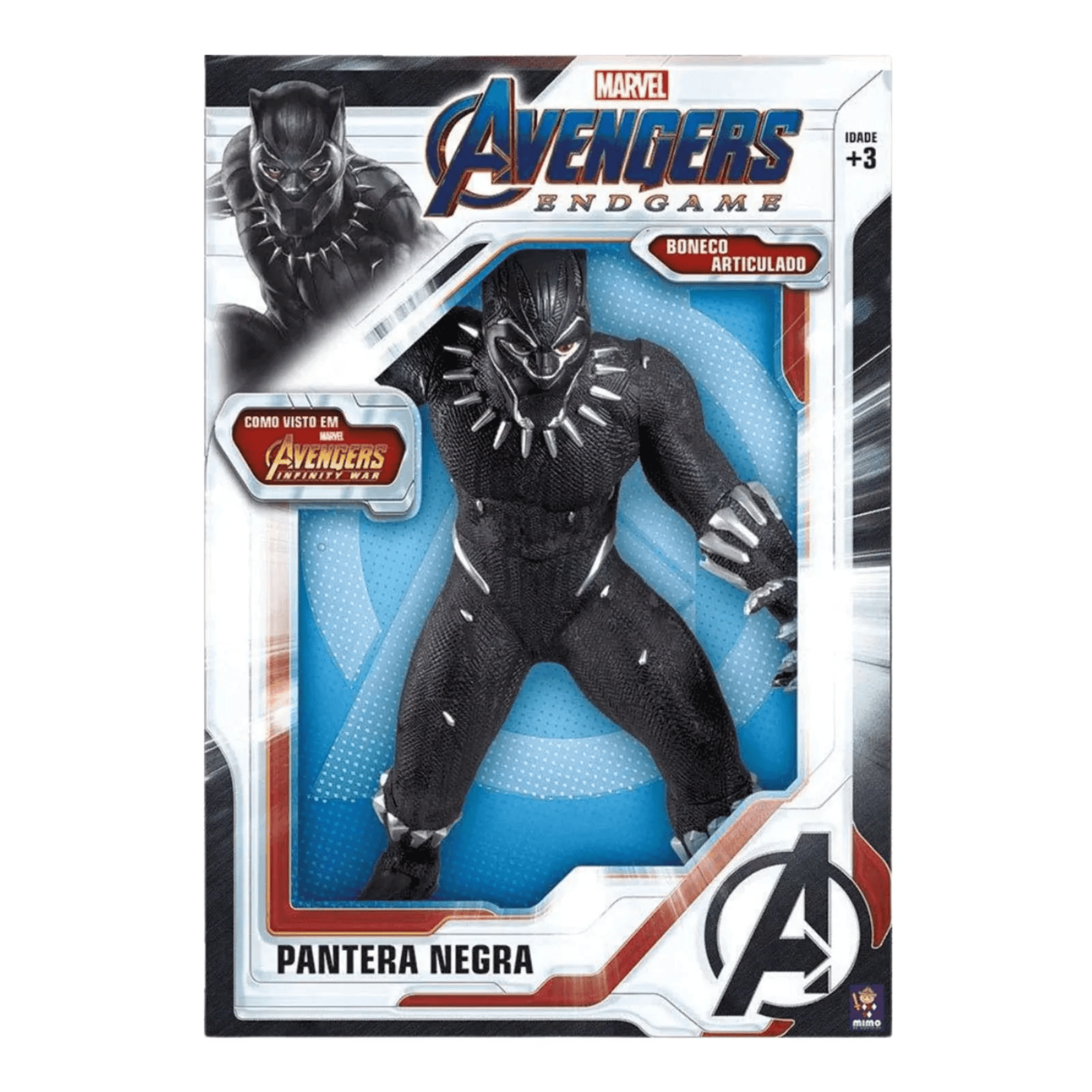 Boneco Pantera Negra Marvel Avengers End Game Mimo Toys - 0568-1