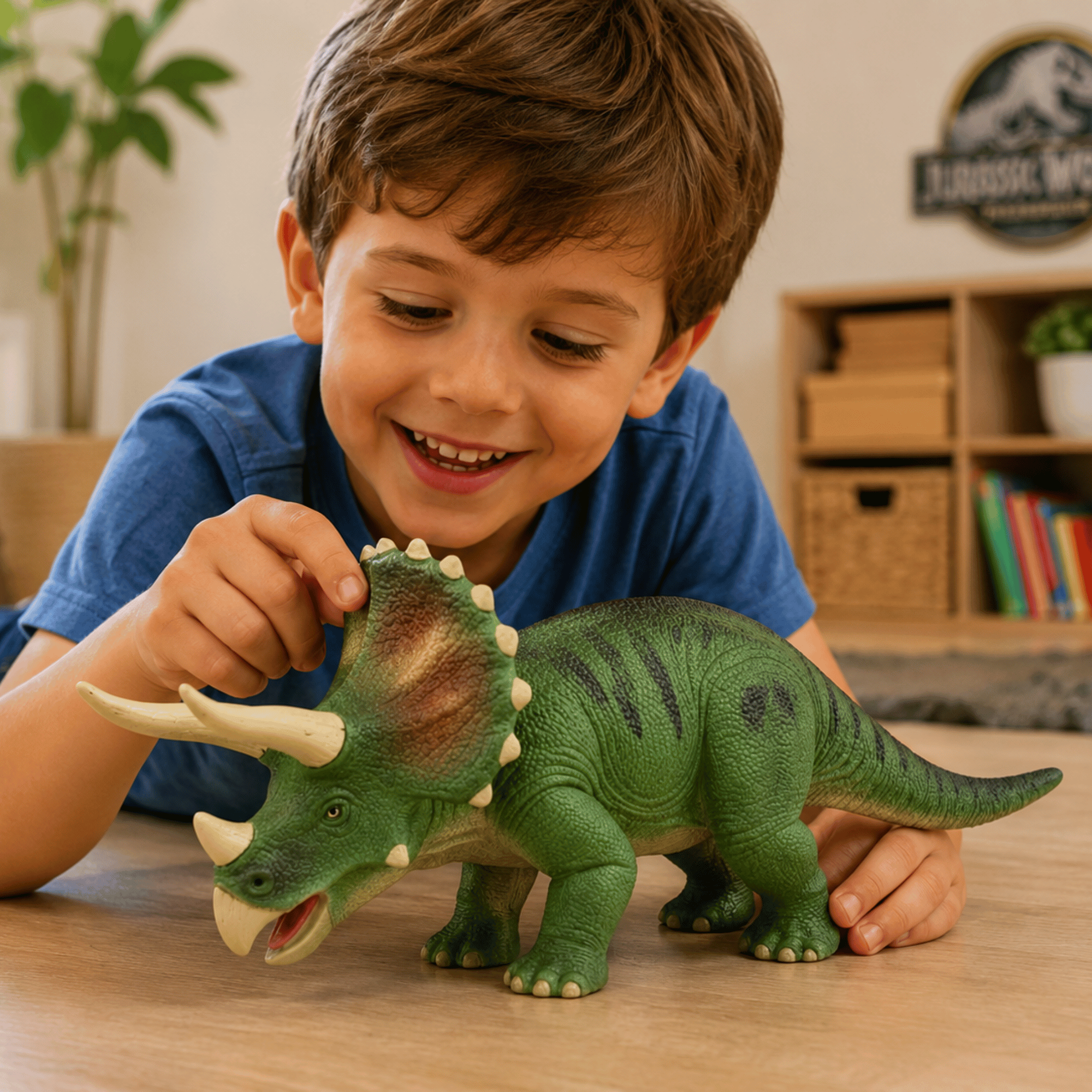 Dinossauro Triceratops 30 cm Jurassic World Mimo Toys - 0762